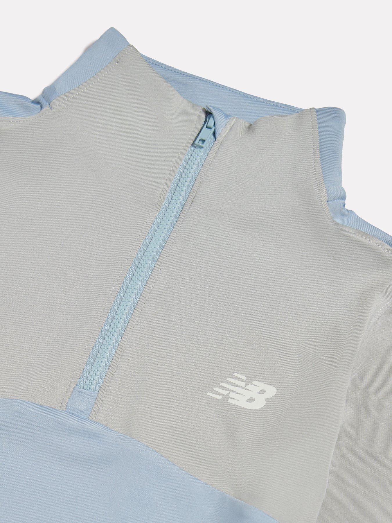 Image 7 of 7 of New Balance Junior Boys Athletic Quarter Zip - Grey