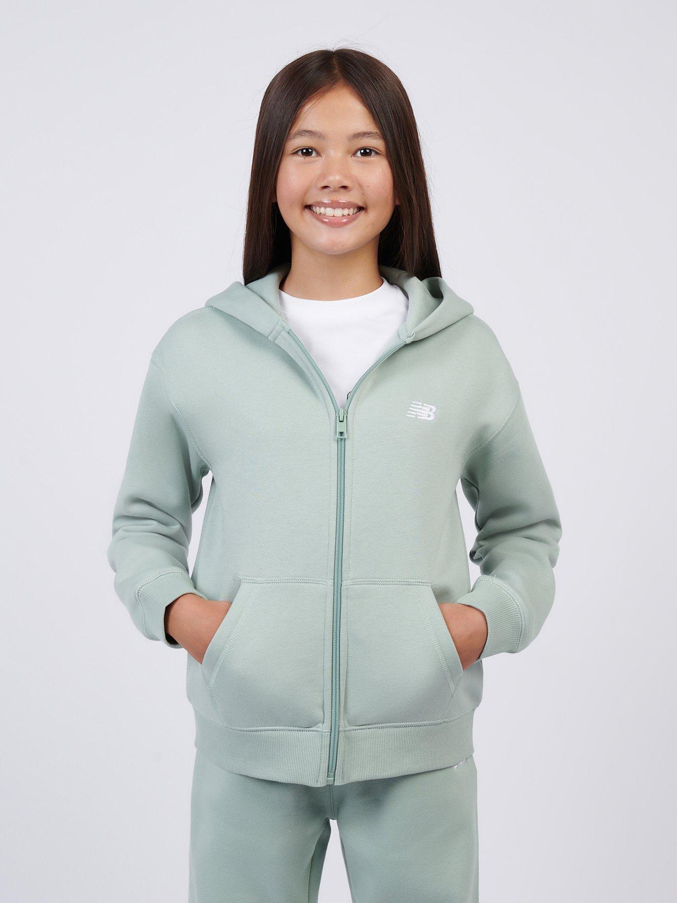 New Balance Junior Girls Flying Nb Full Zip Hoodie - Green