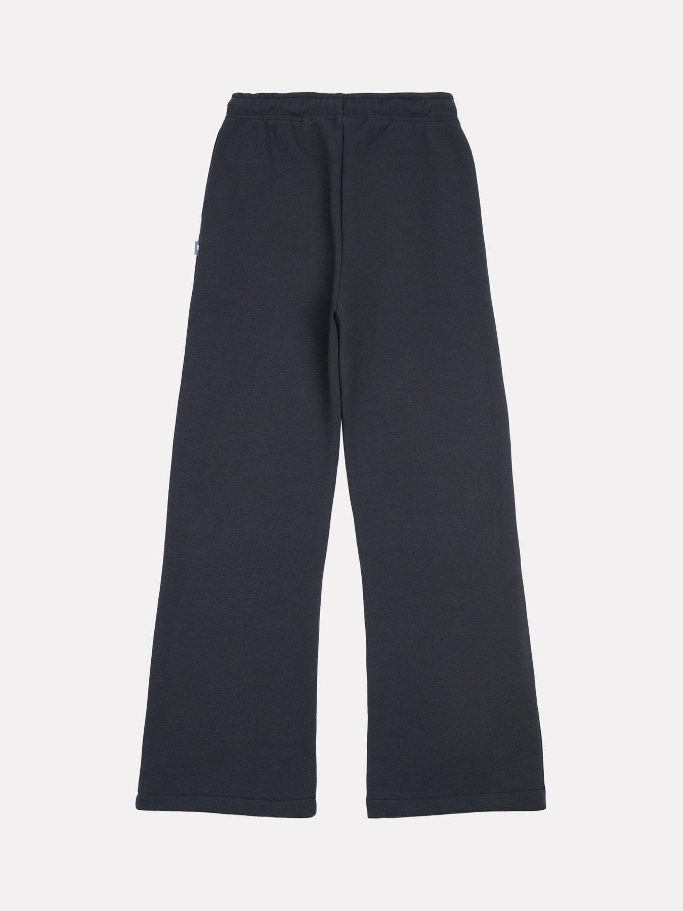 Image 7 of 7 of New Balance Junior Girls Small Logo Wide Leg Jogger - Black
