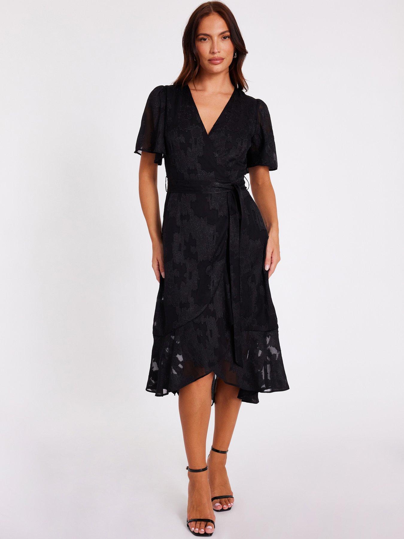 empire line midi dress Leaf Print Empire Waist Midi Dress