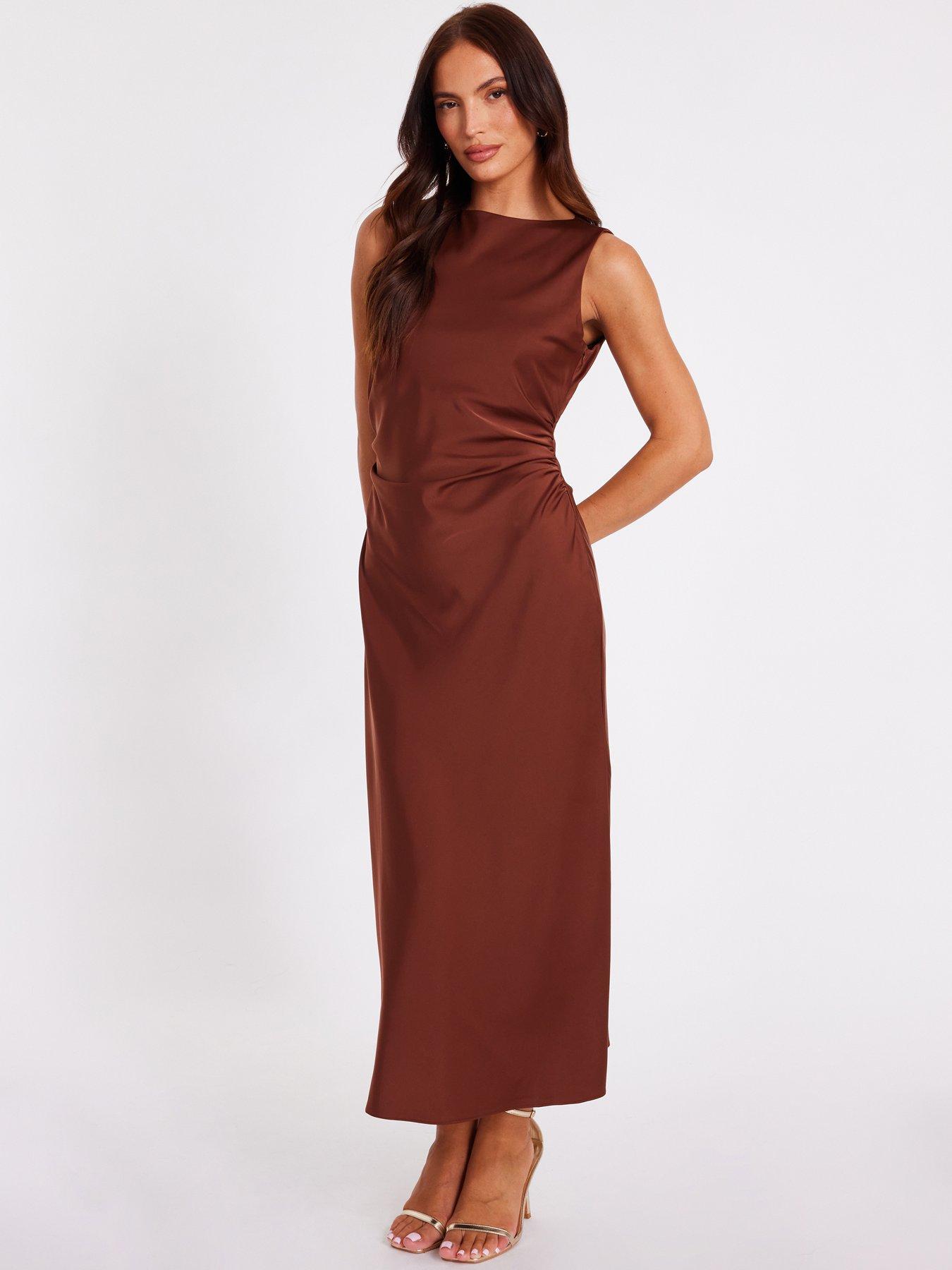 beaded embroidered dress MissJophiel 3/4 Sleeves Illusion V Neck Embroidery Long Size:SM Collection:All Dresses Cowl Neck Corset Cami