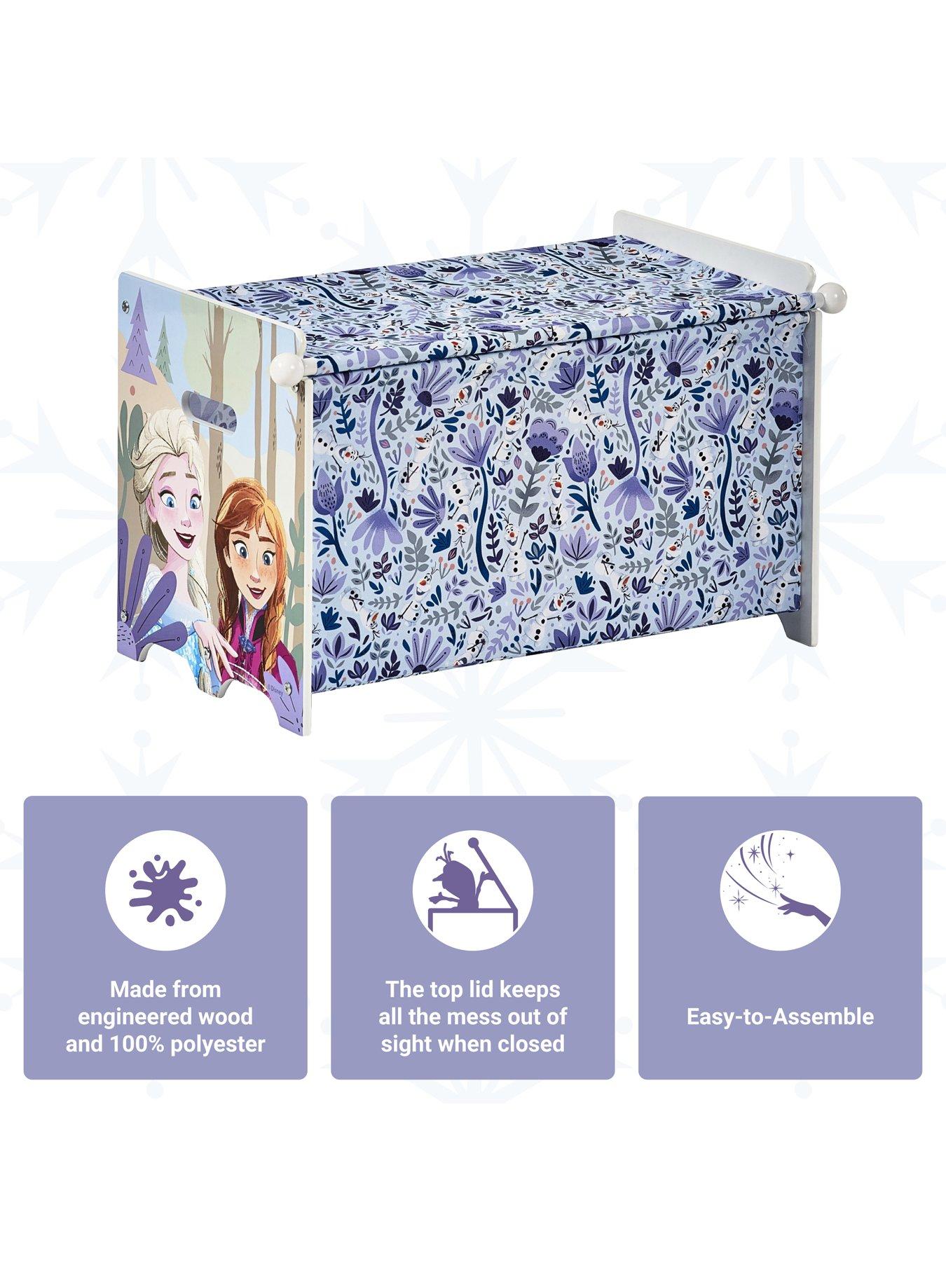 Disney Frozen Storage Box - Easy Assembly Toy Chest for Kids - Durable ...