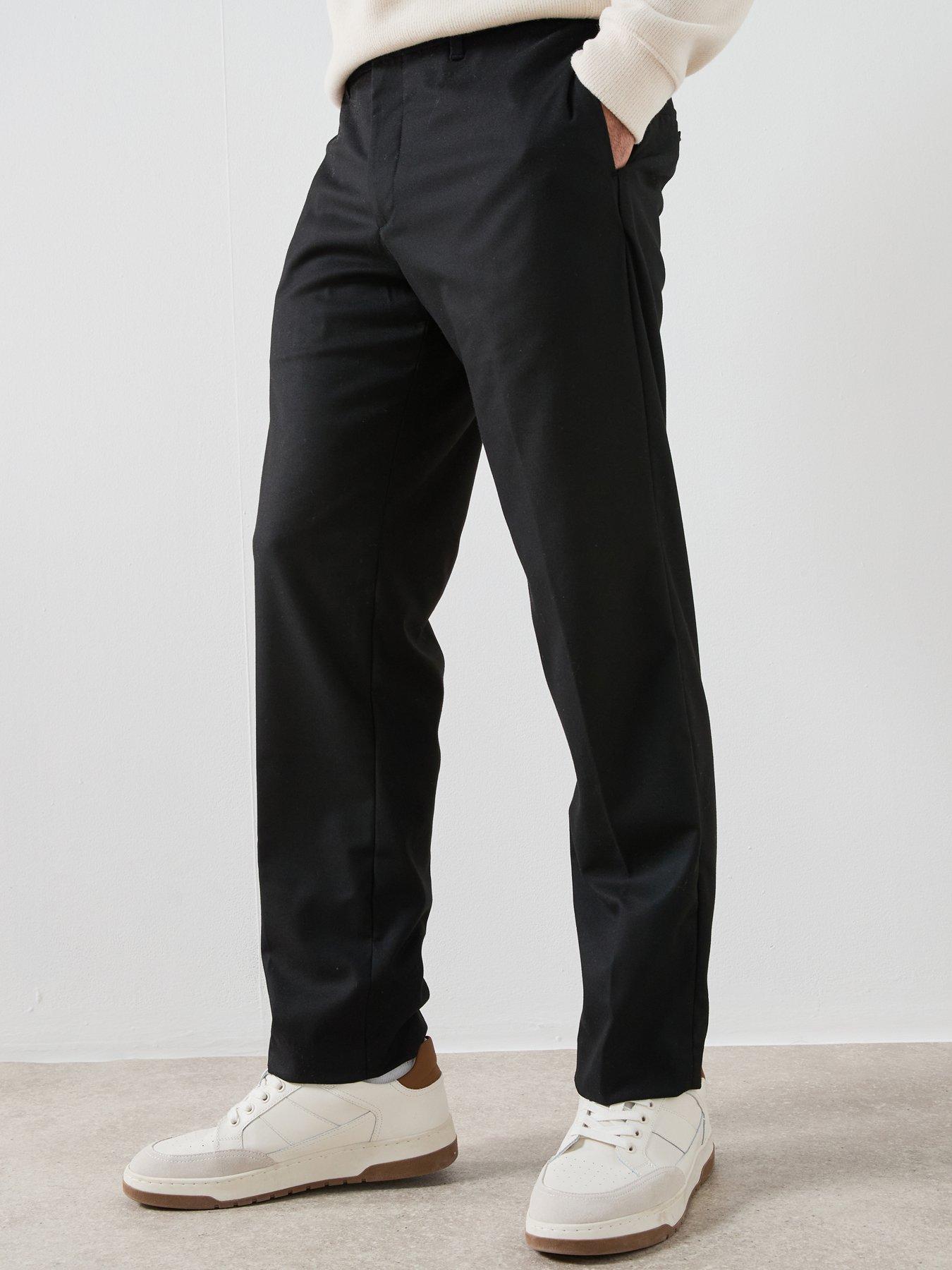 Image 1 of 6 of Mango Dover Trousers - Black