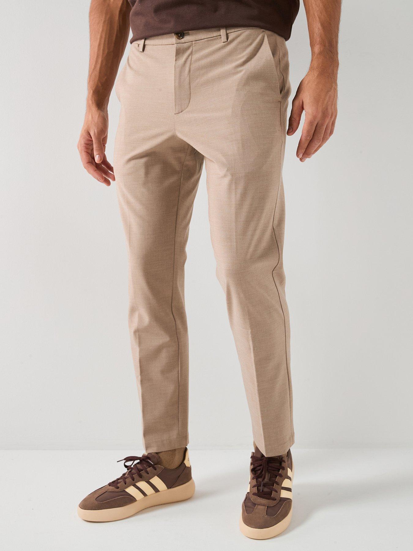 Mango Bologna Stretch Slim Trousers - Beige
