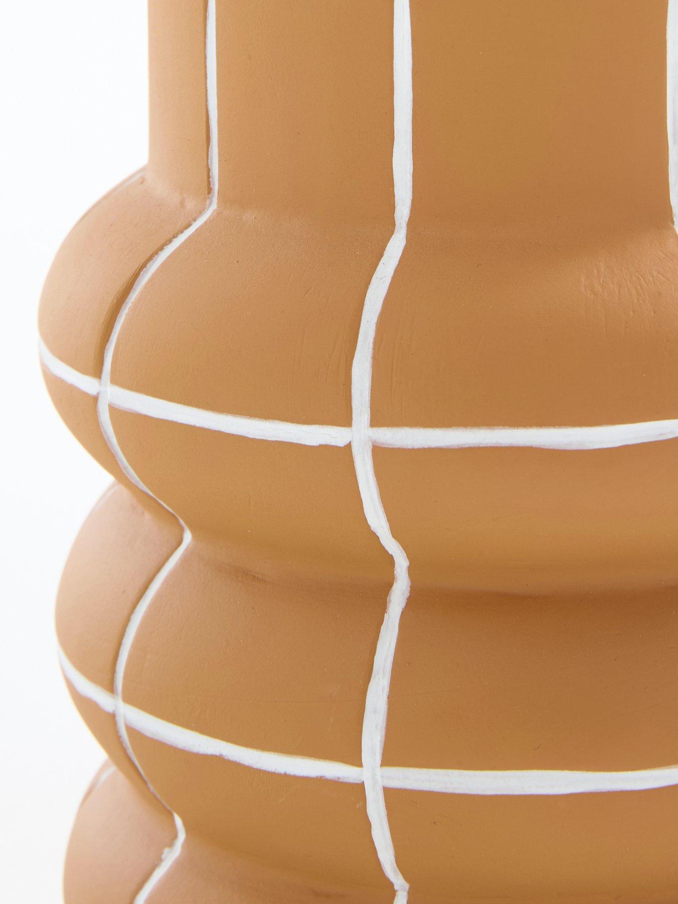 Image 4 of 5 of The Very Collection Donut Tiled Vase Planter Mustard