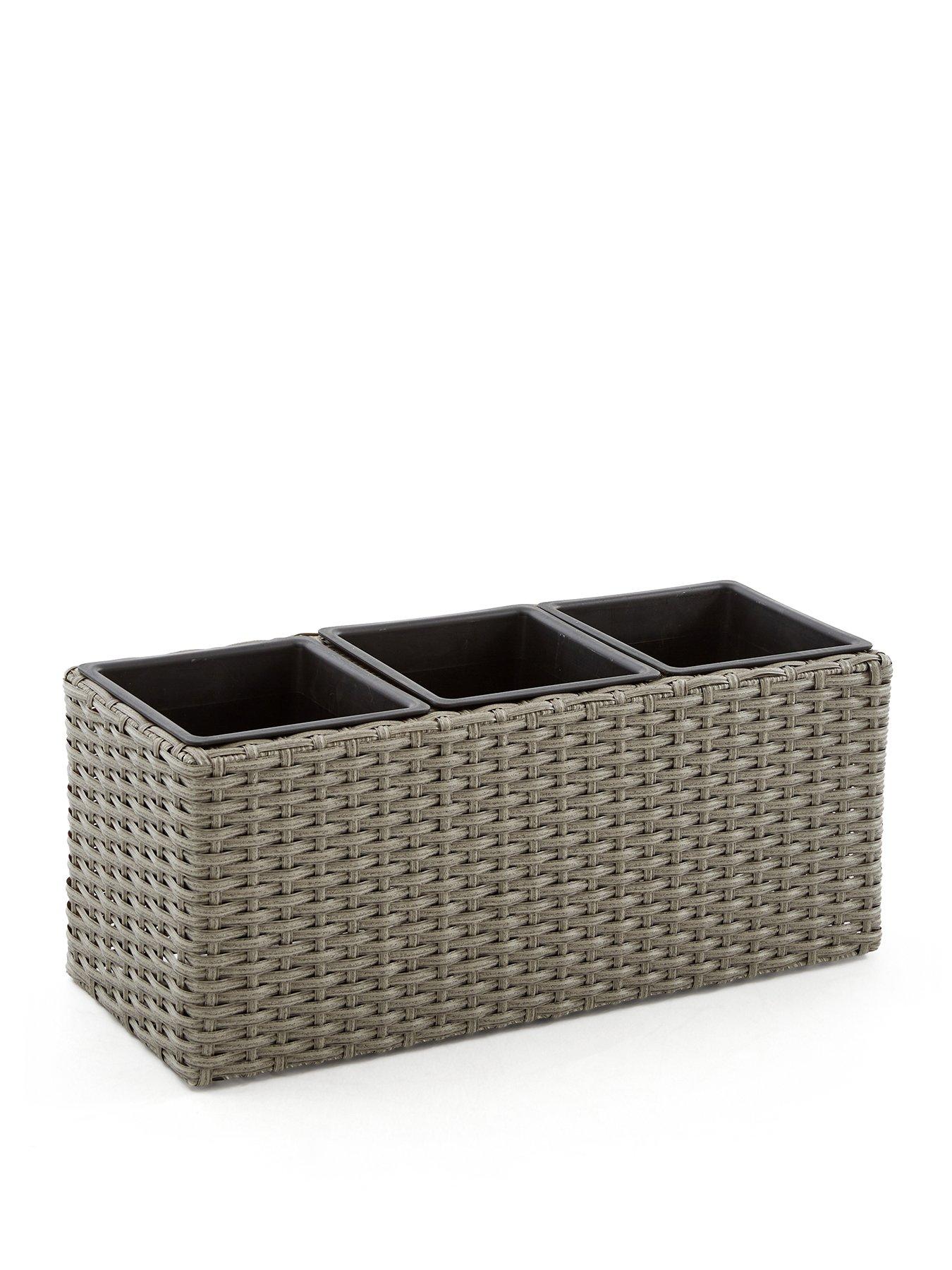 Image 2 of 6 of The Very Collection Antigua Trough Shape Rattan Planter