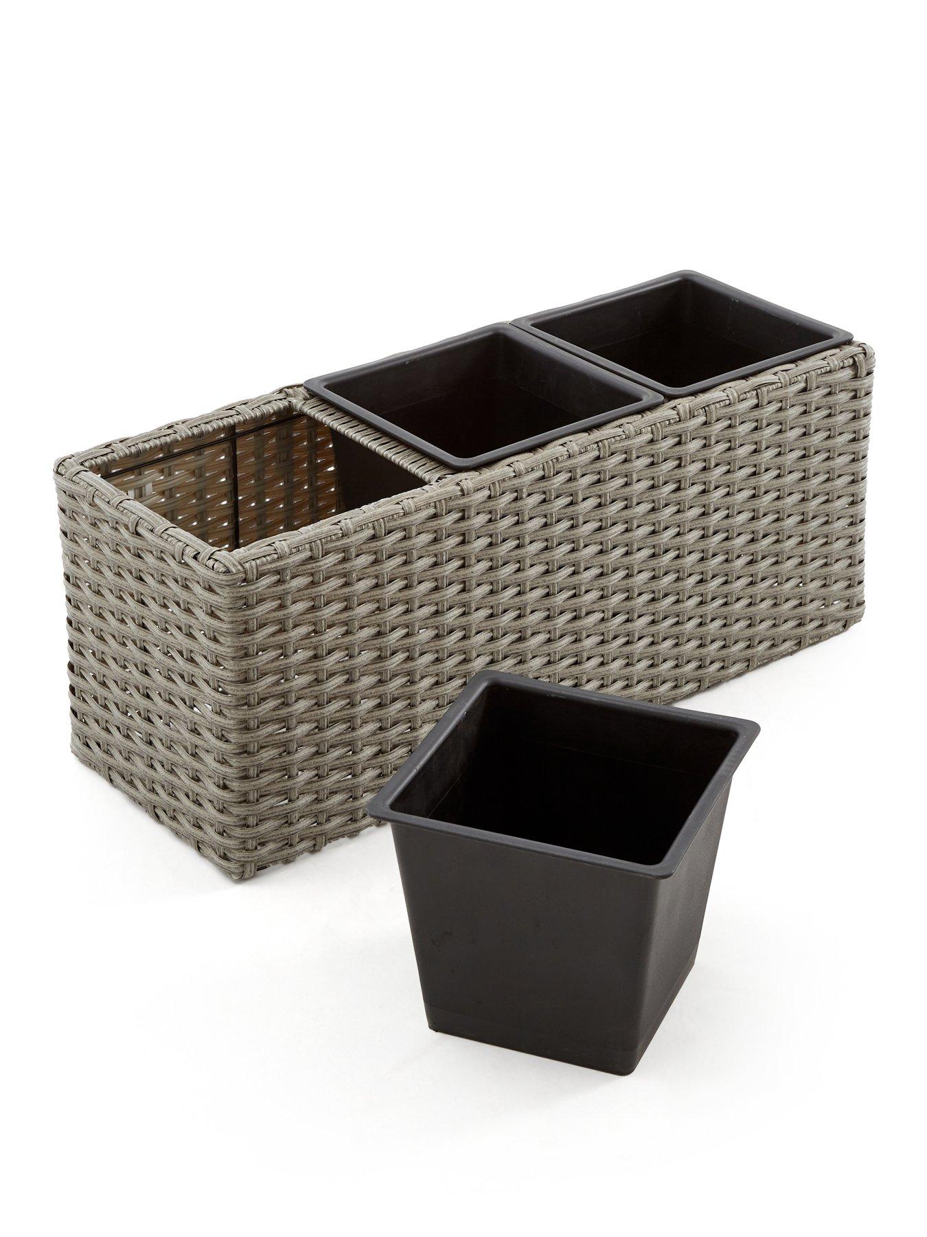 Image 5 of 6 of The Very Collection Antigua Trough Shape Rattan Planter