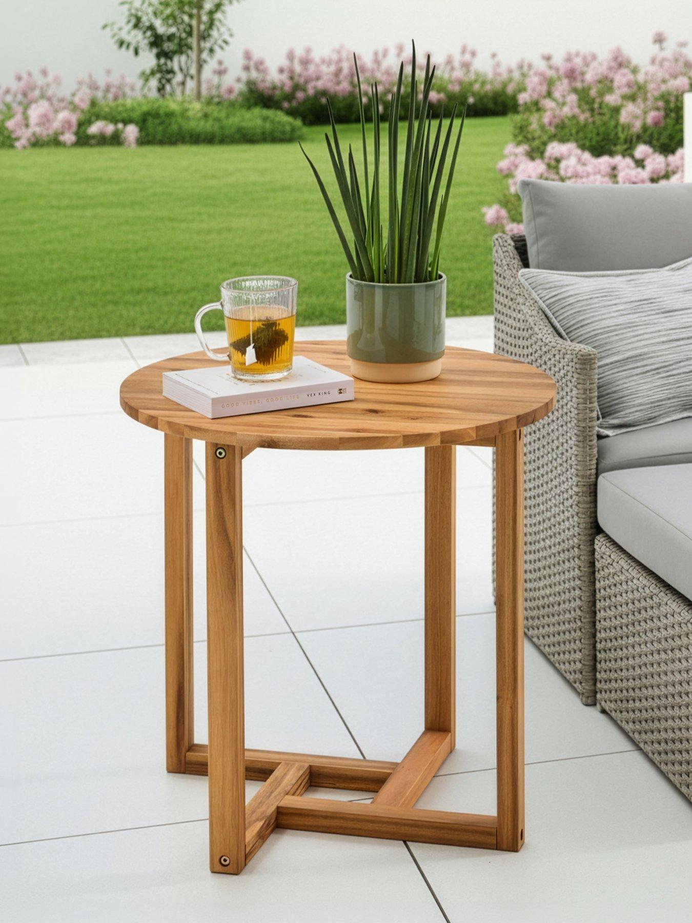 The Very Collection Garden Wood Side Table 50cm