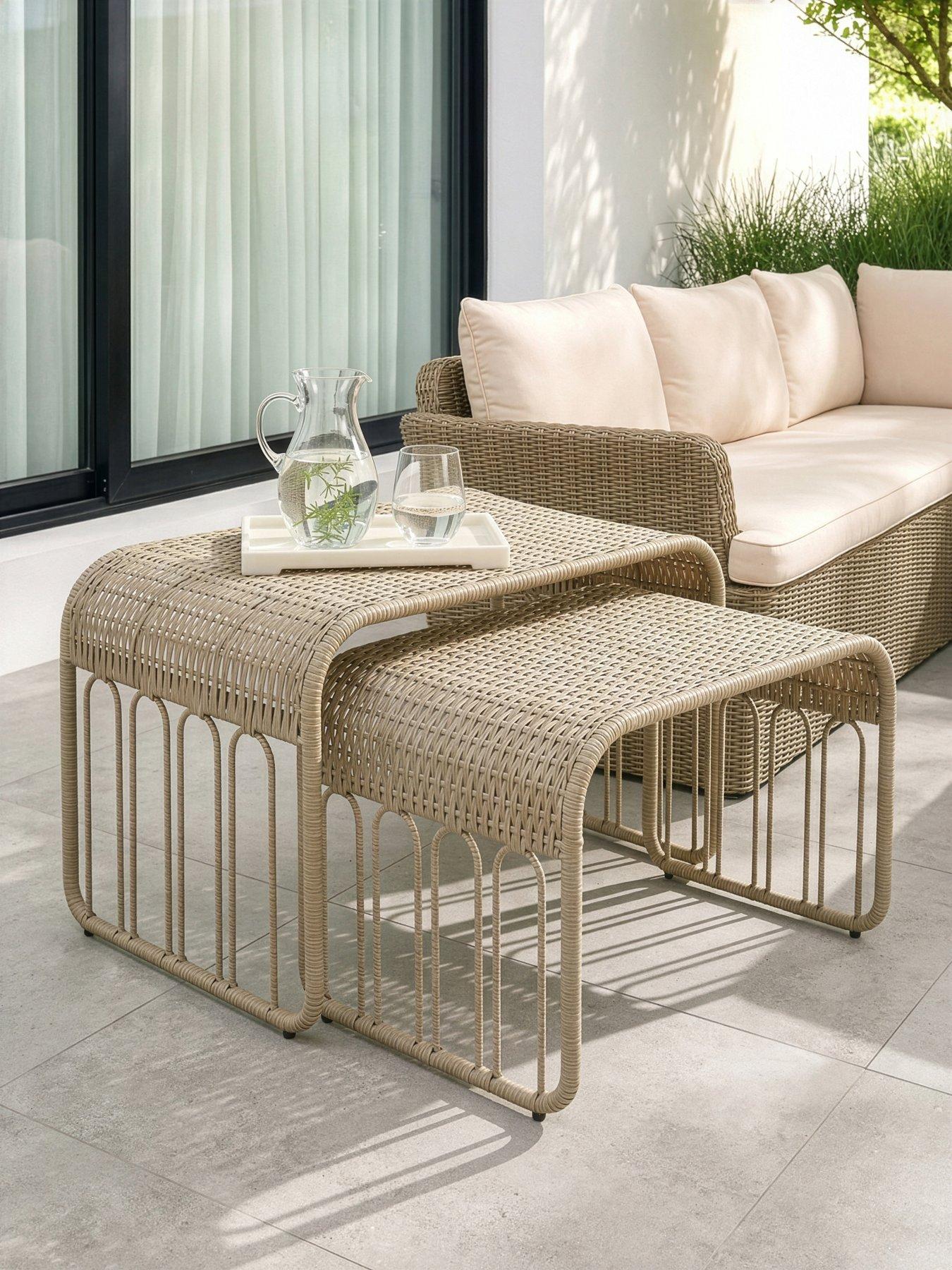 Image 1 of 5 of The Very Collection Albany Nested Garden Table Set 2