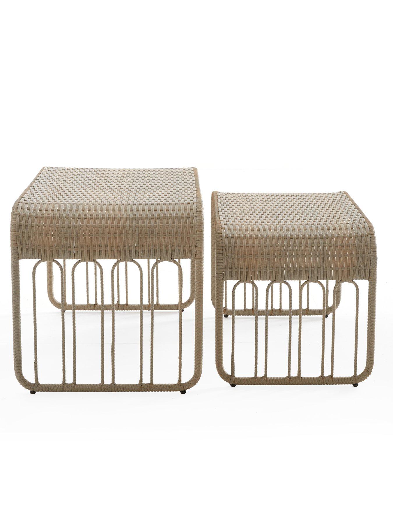 Image 4 of 5 of The Very Collection Albany Nested Garden Table Set 2