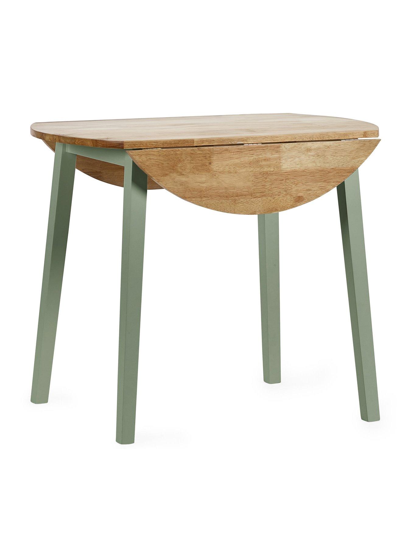 Image 4 of 7 of Julian Bowen Linwood Round Drop Leaf Dining Table With Choice of 2 or 4 Chairs