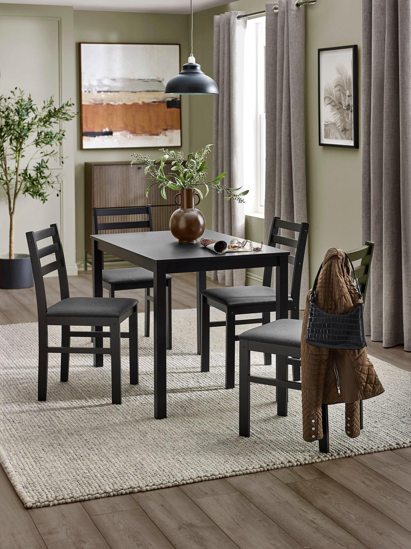 Image 1 of 6 of Julian Bowen Keats Dining Table With 4 Chairs