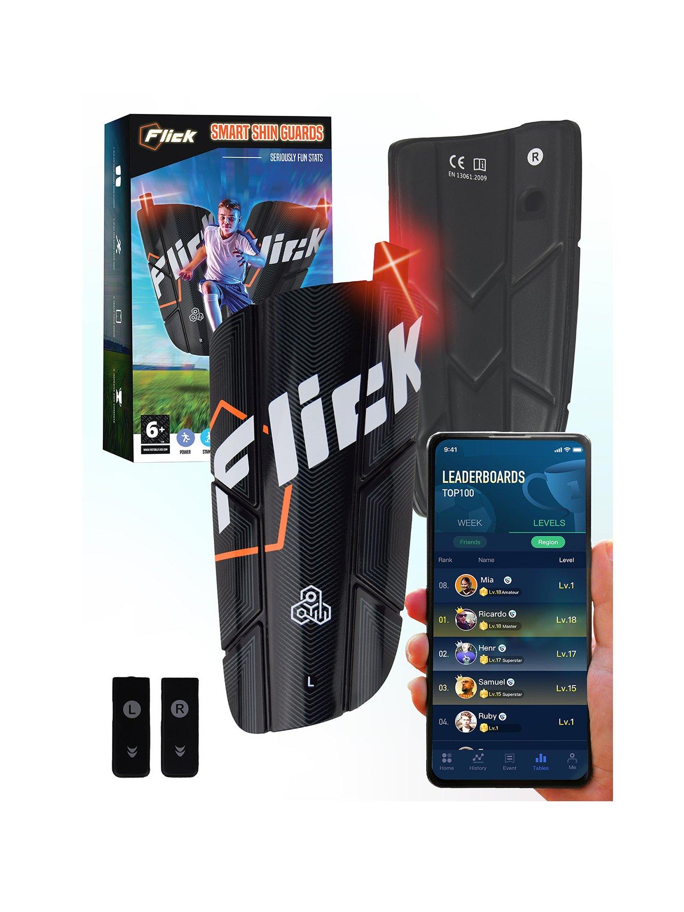 Image 1 of 8 of Football Flick Smart Football Tracker Shin Guards