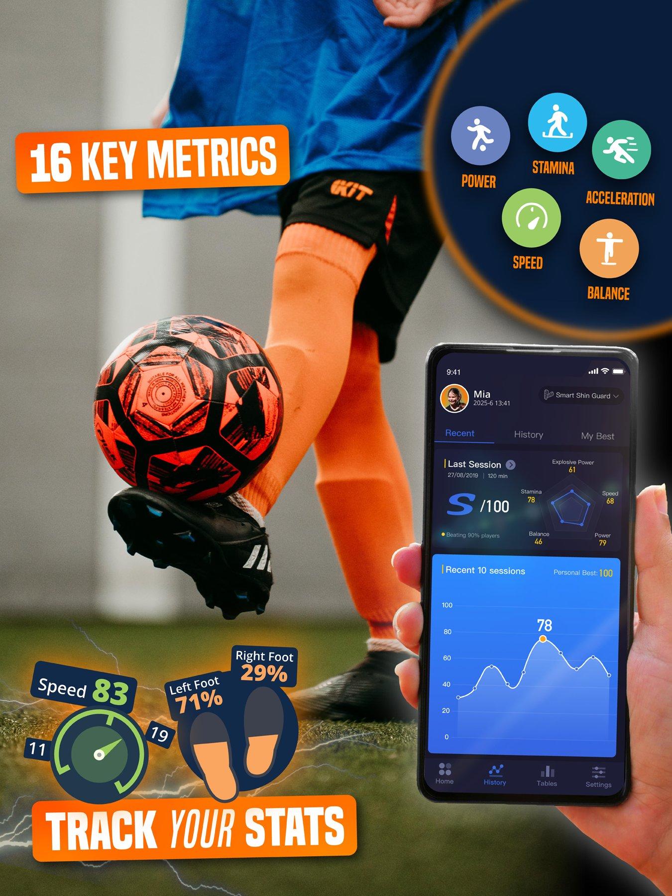 Image 2 of 8 of Football Flick Smart Football Tracker Shin Guards