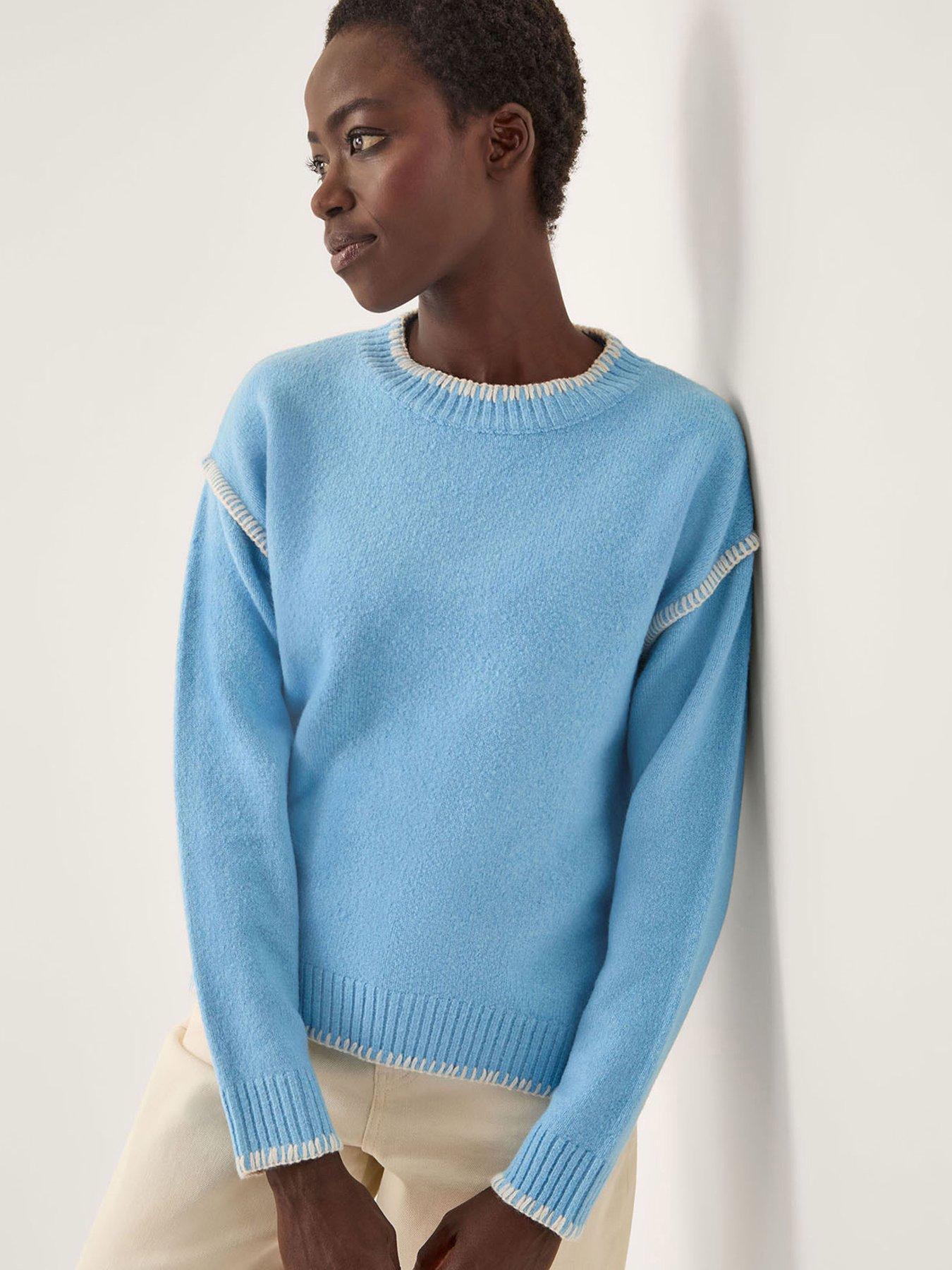 Monsoon Shayla Stitch Jumper - Blue