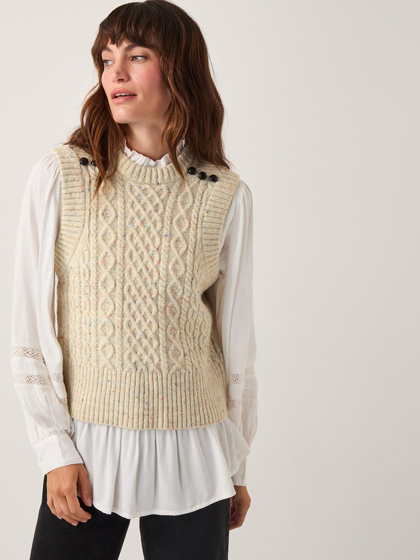 Monsoon Carly Cable Tank - Grey