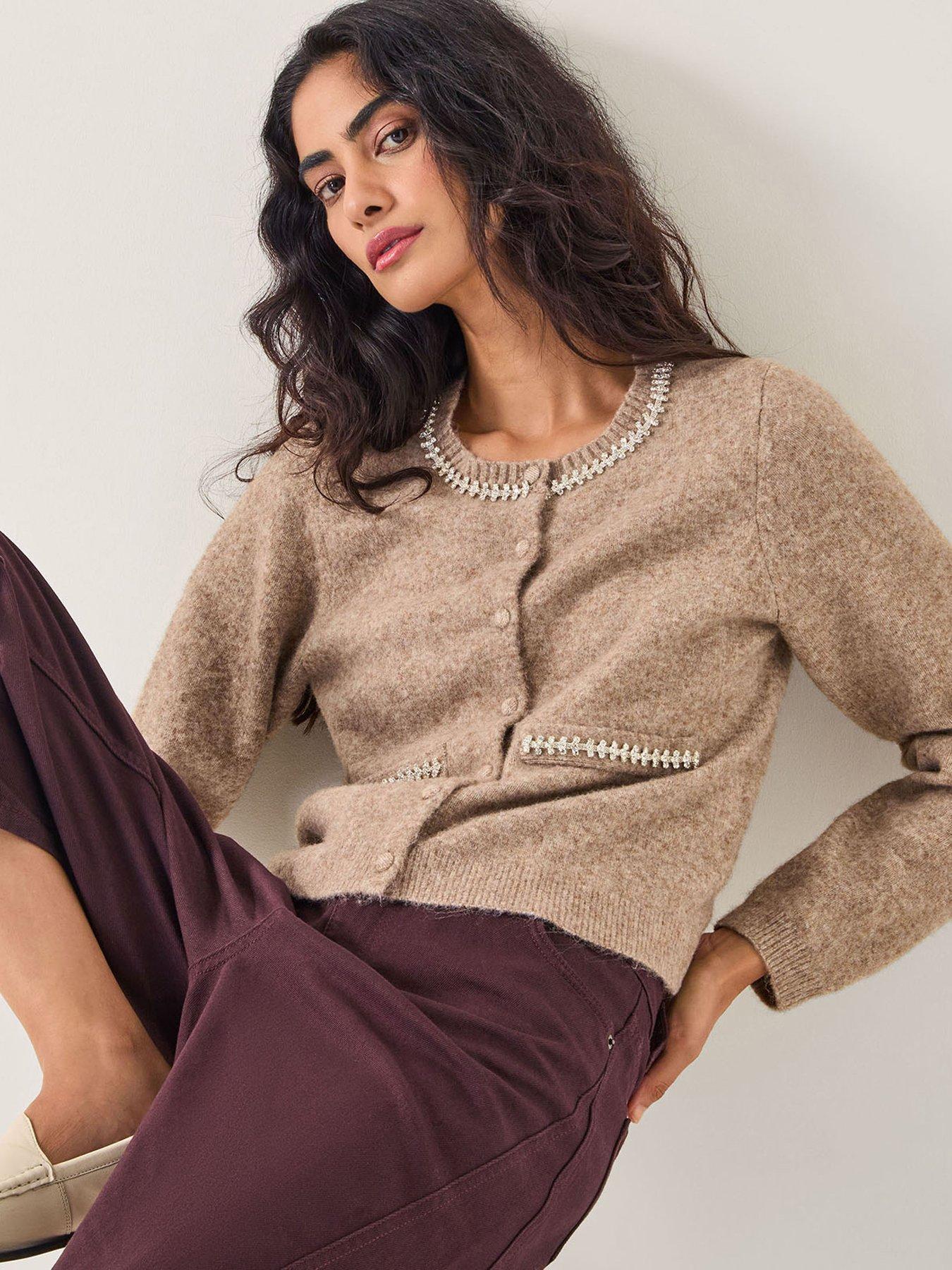 Monsoon Evie Emb Cardigan