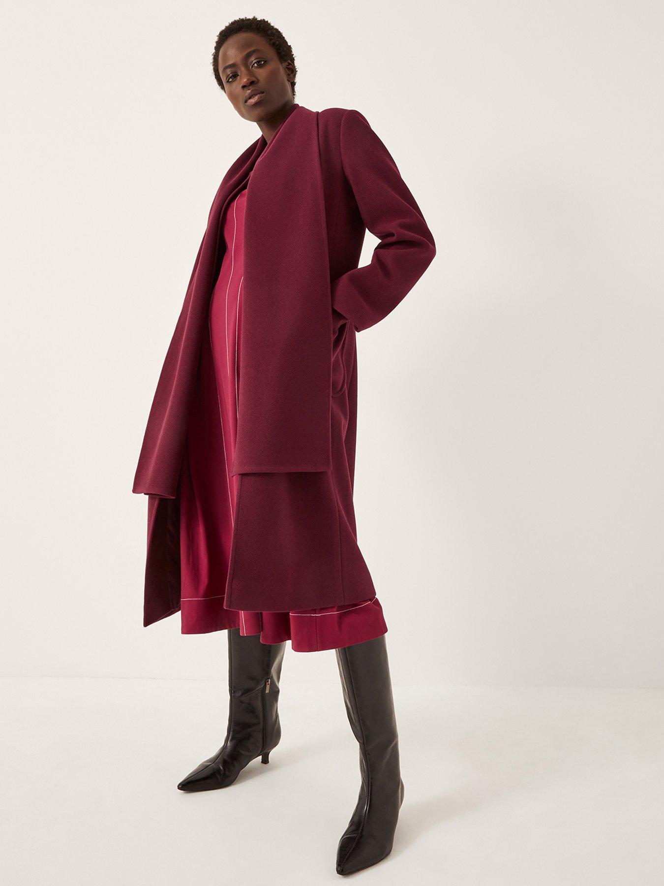 Monsoon Alicia Scarf Coat - Red | Very