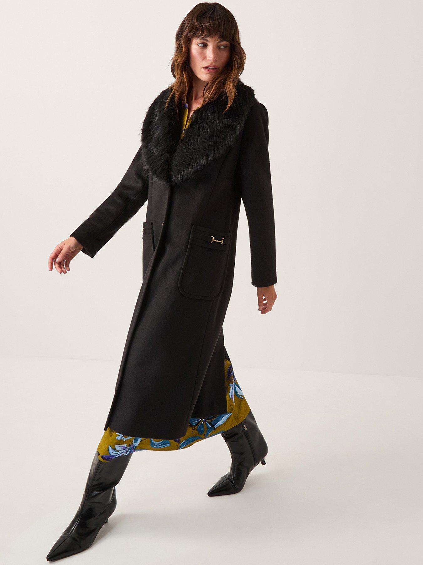 Monsoon Fearne Coat - Black