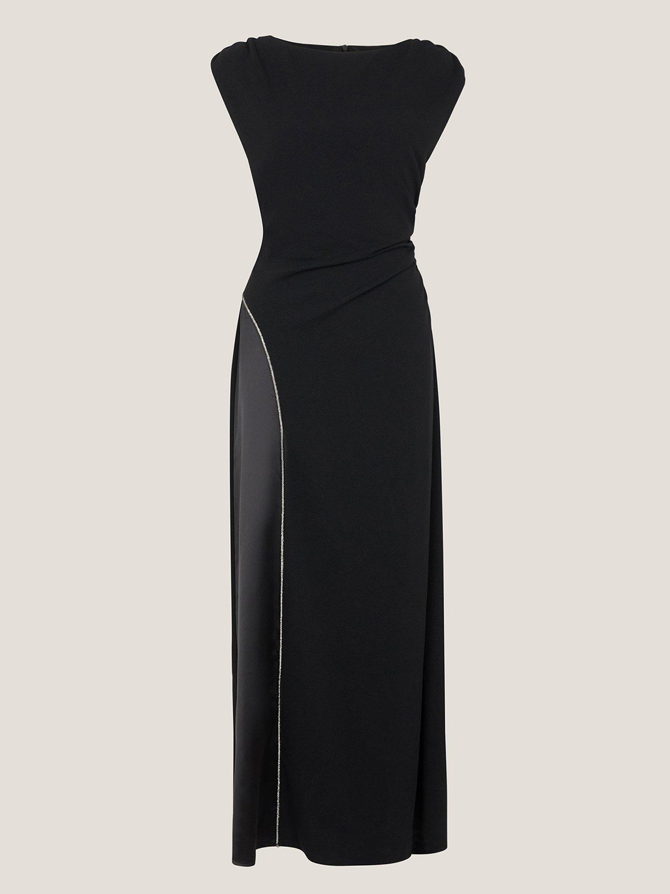 Monsoon Tansy Trim Jersey Maxi - Black