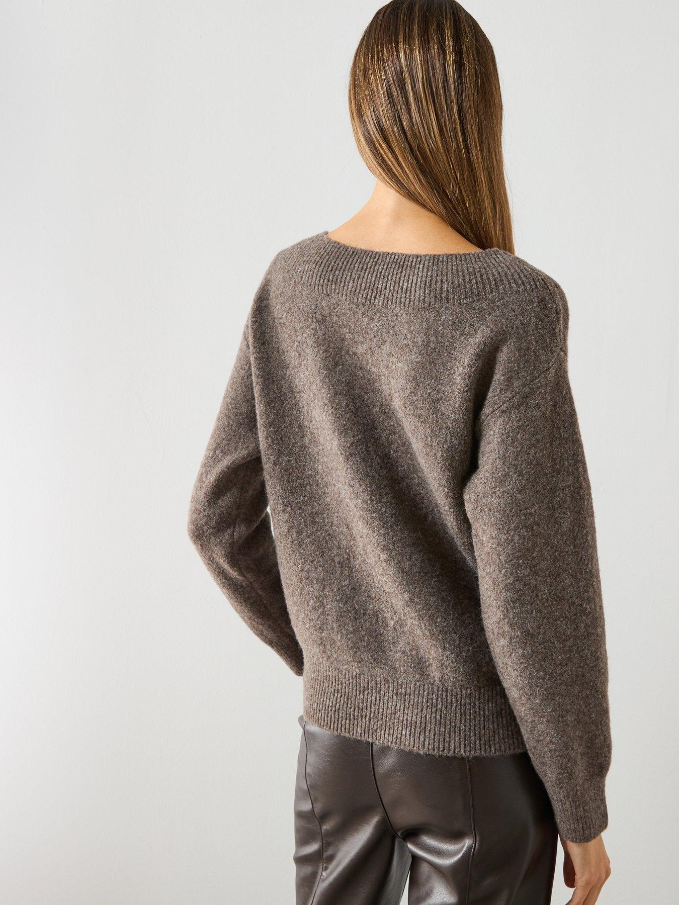 Mango Embellished Jumper - Brown | Very