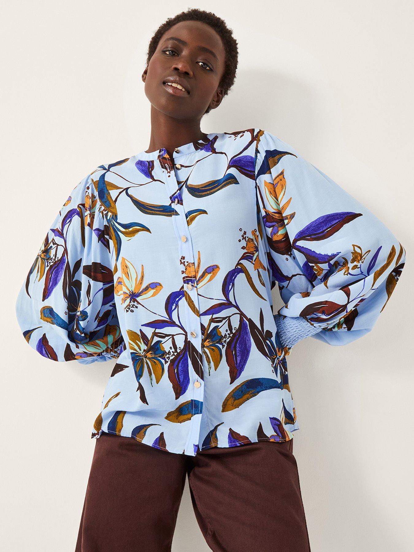 Monsoon Sonya Print Shirt - Blue