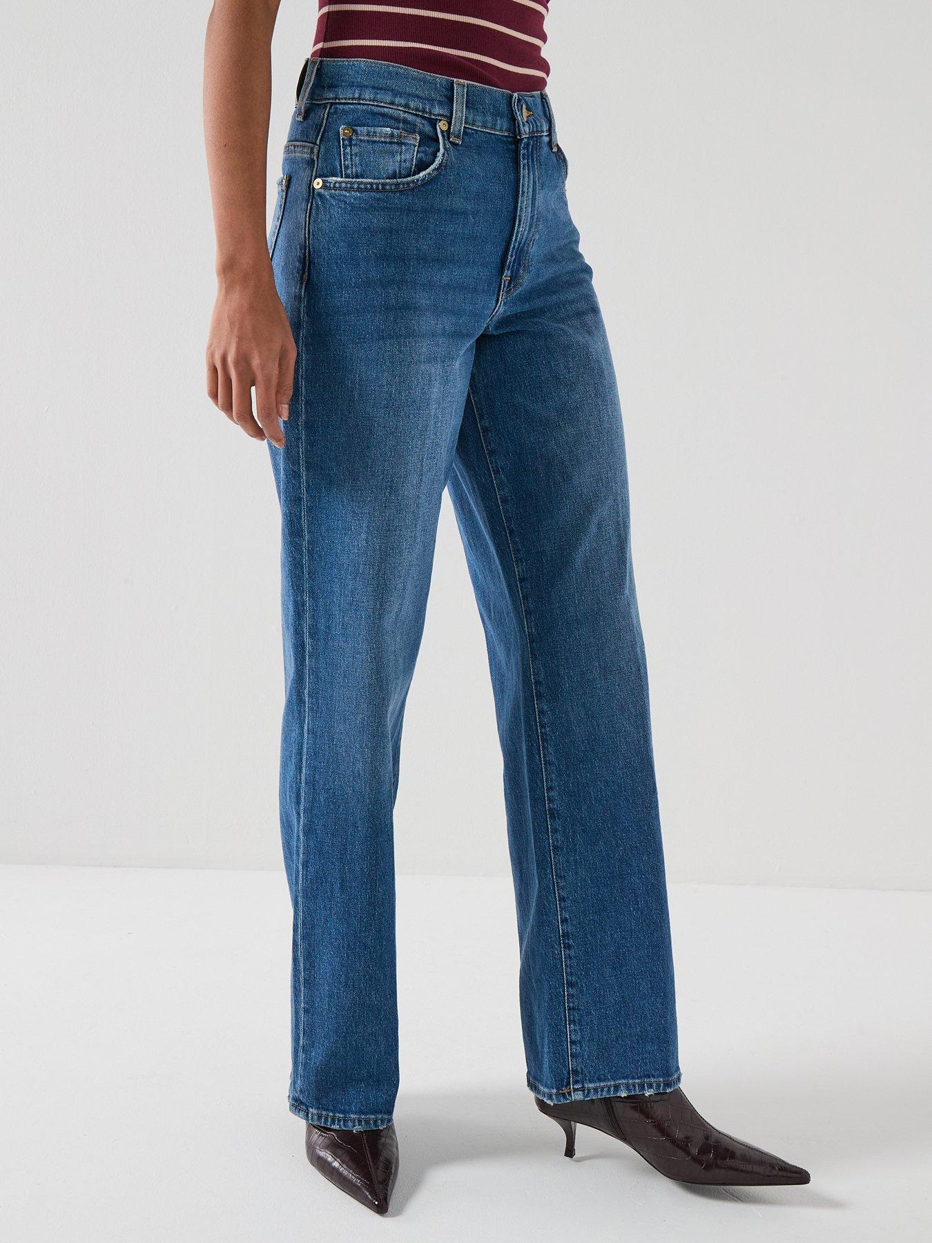 Image 5 of 6 of 7 FOR ALL MANKIND Stovepipe Straight Jeans - Blue