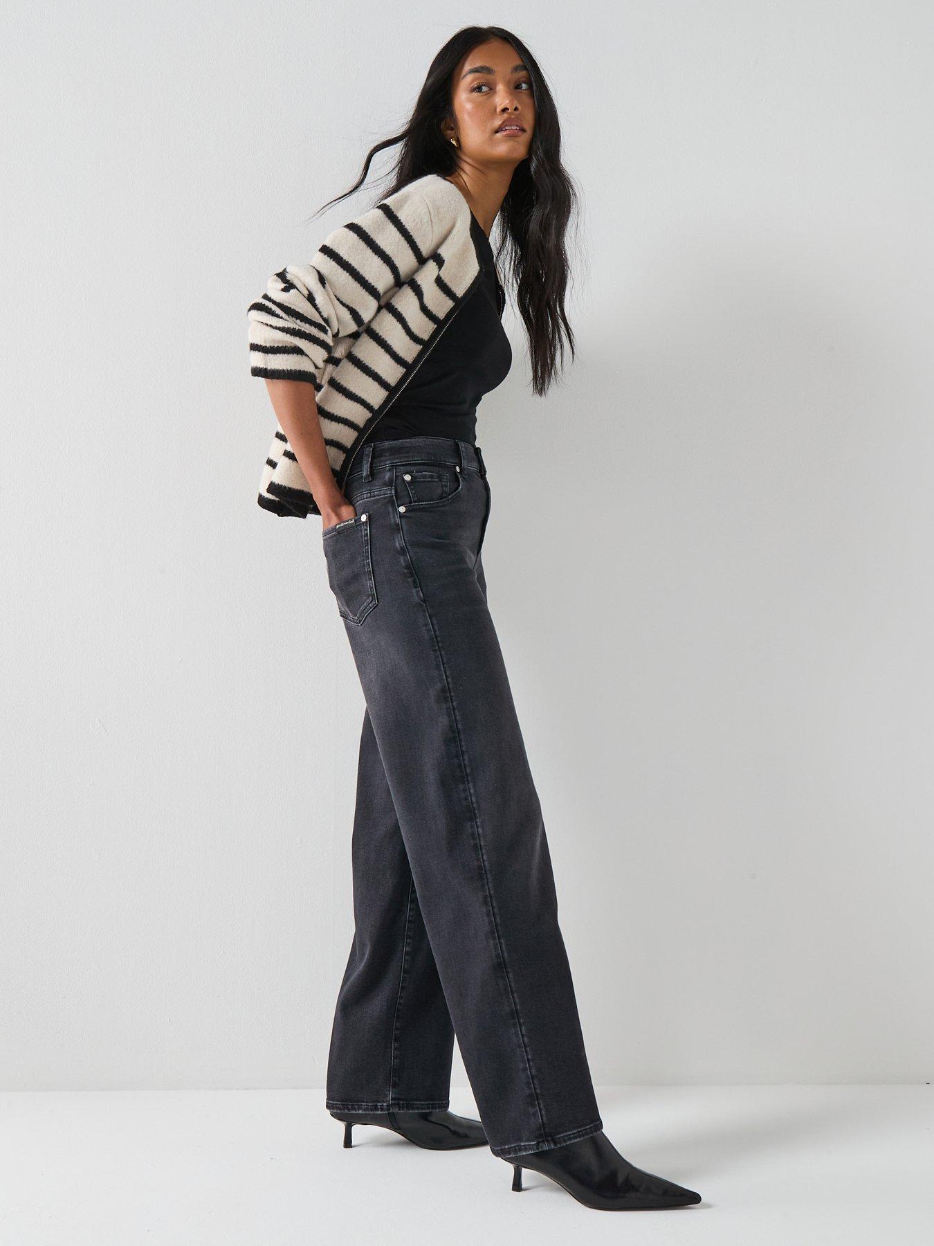 7 FOR ALL MANKIND Luxe Vintage Stovepipe Straight Jeans - Black