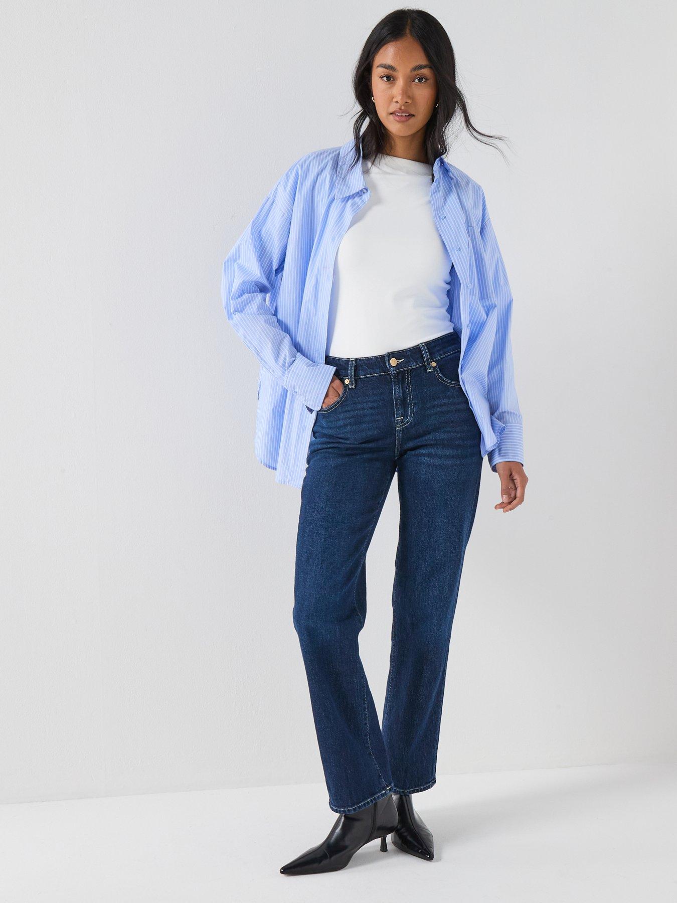 7 For All Mankind Calie Straight Jeans