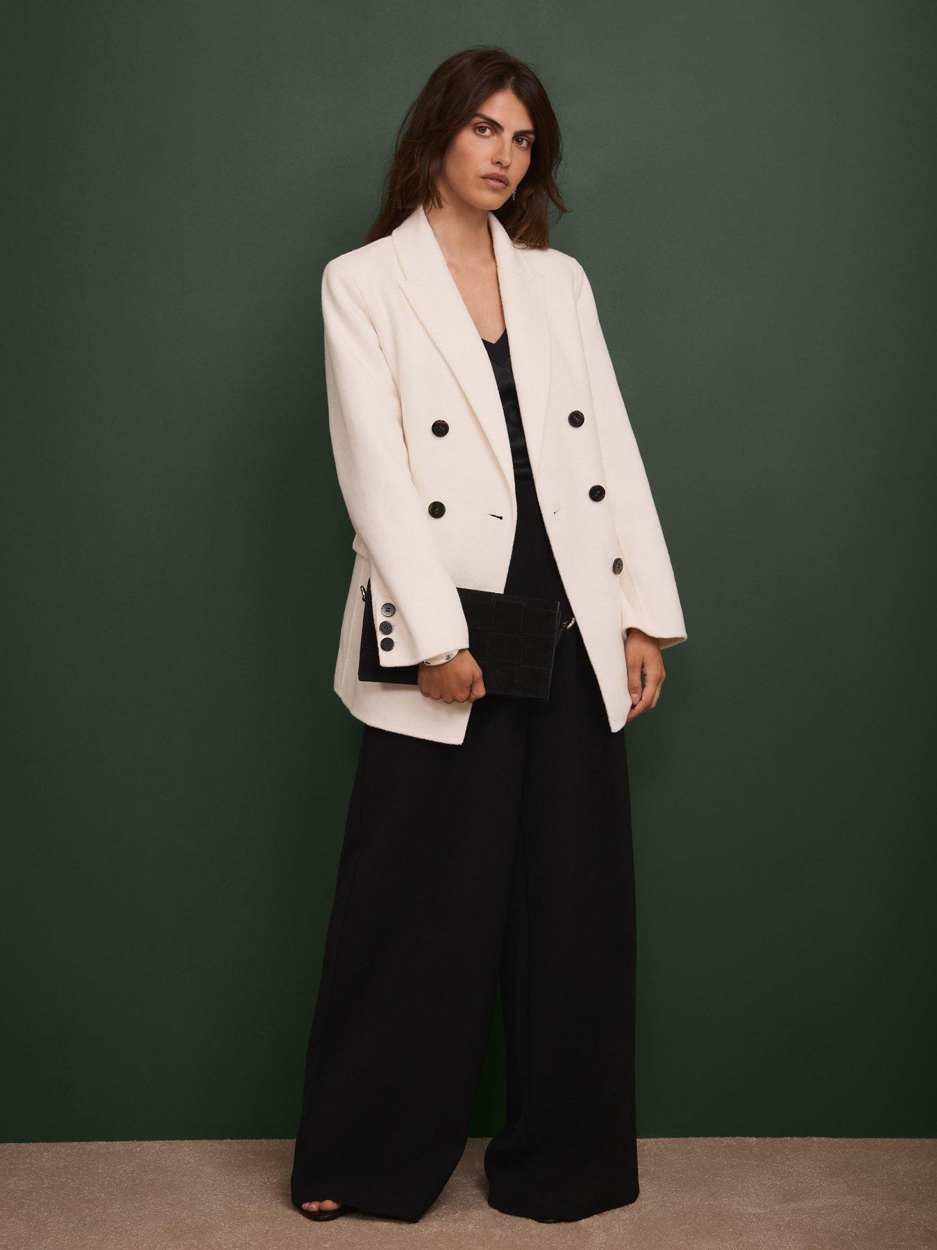 Image 2 of 6 of Mint Velvet Hand Finished Blazer - White