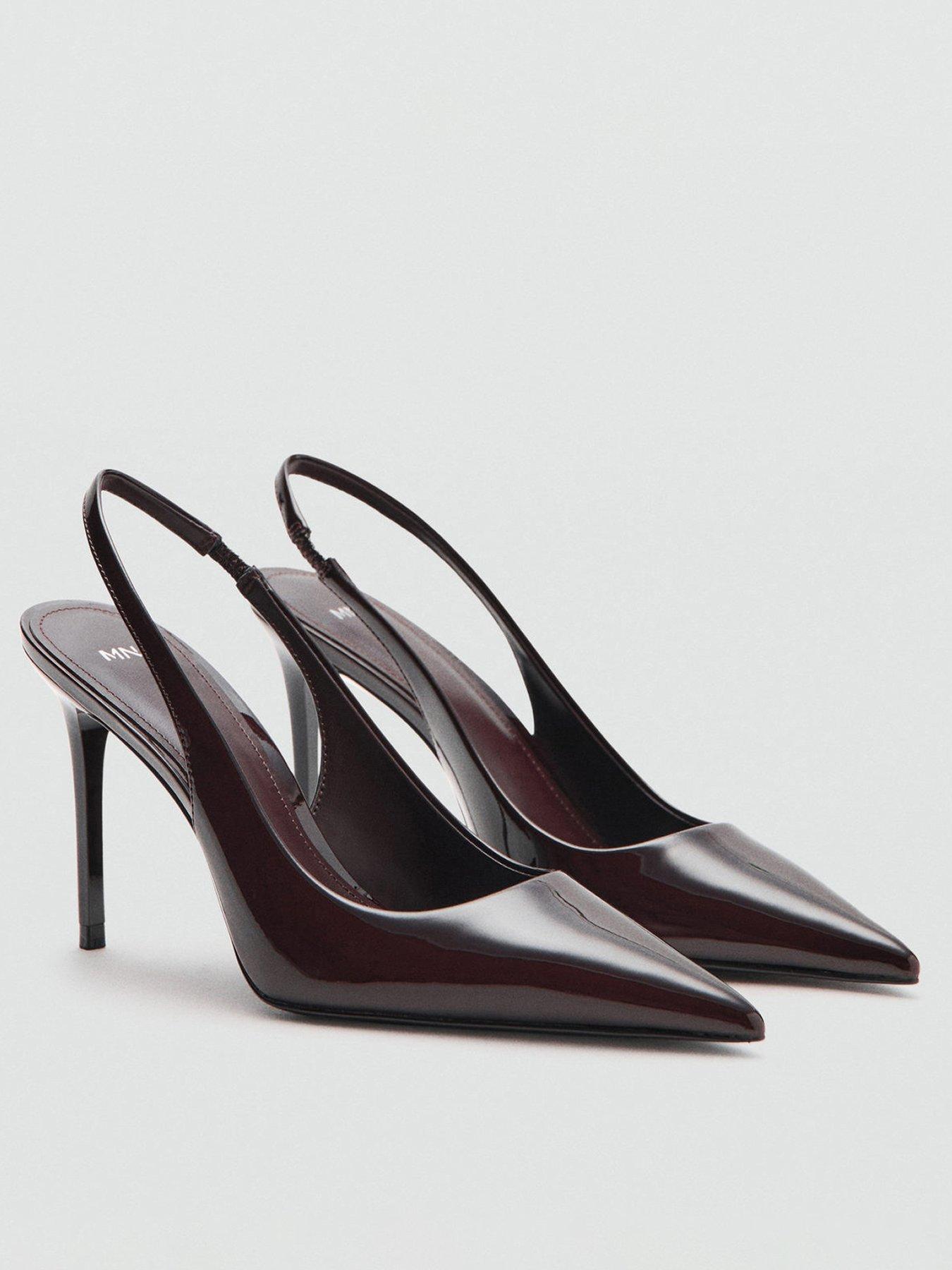 Mango Patent Leather Heel Shoes - Red