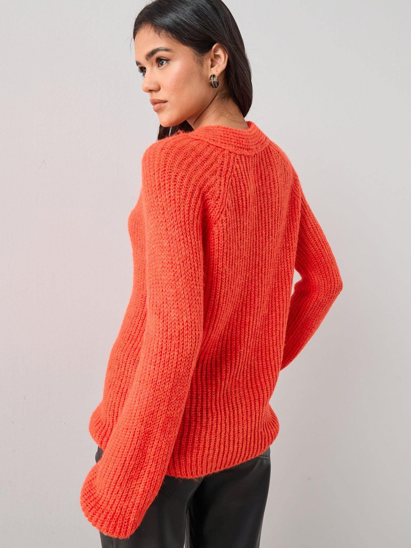 The Very Collection Bow Neck Knitted Jumper - Red | Very