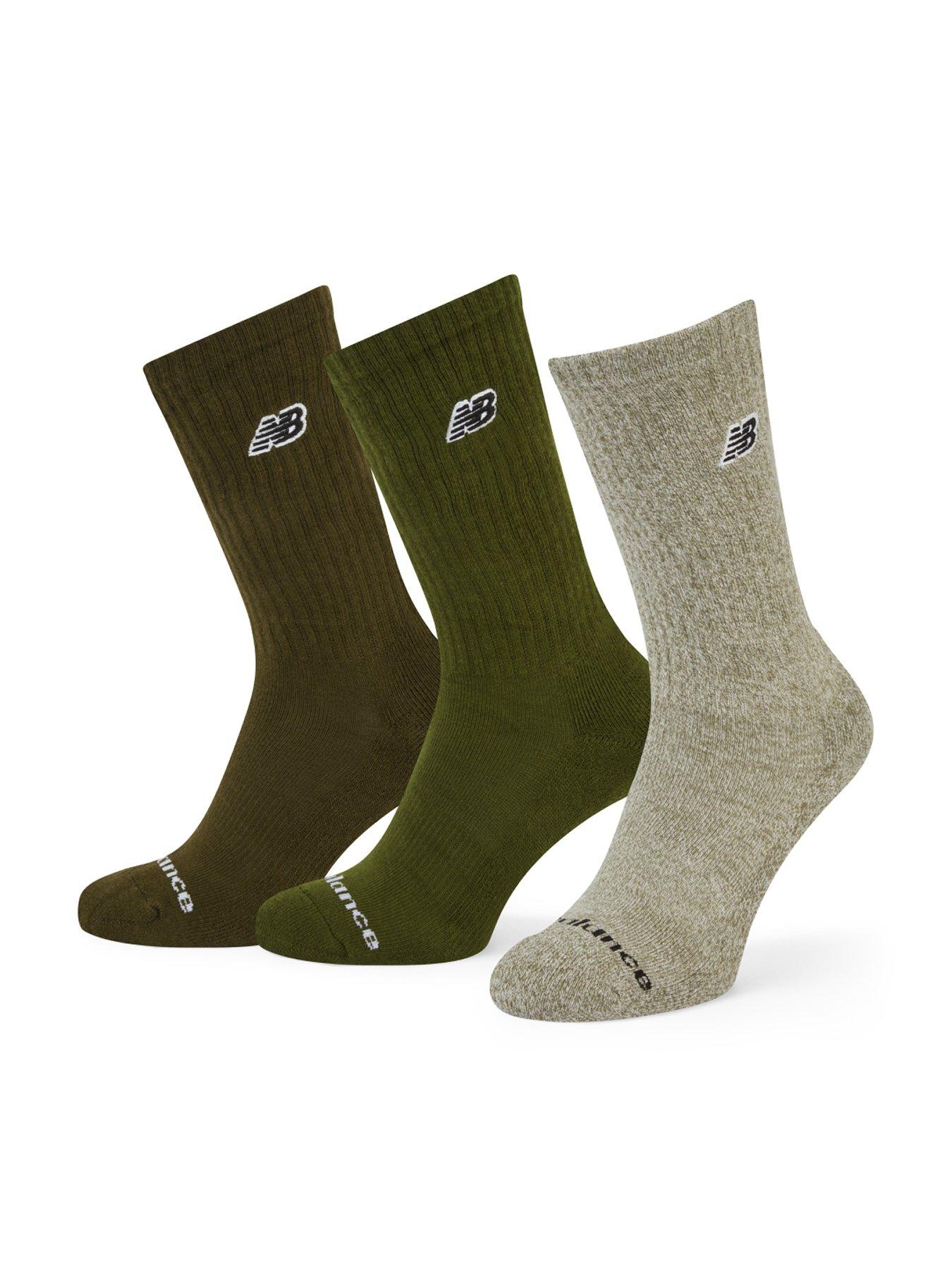 New Balance NB Black Patch Logo Seasonal Crew Stocks 3 Pack - Multi