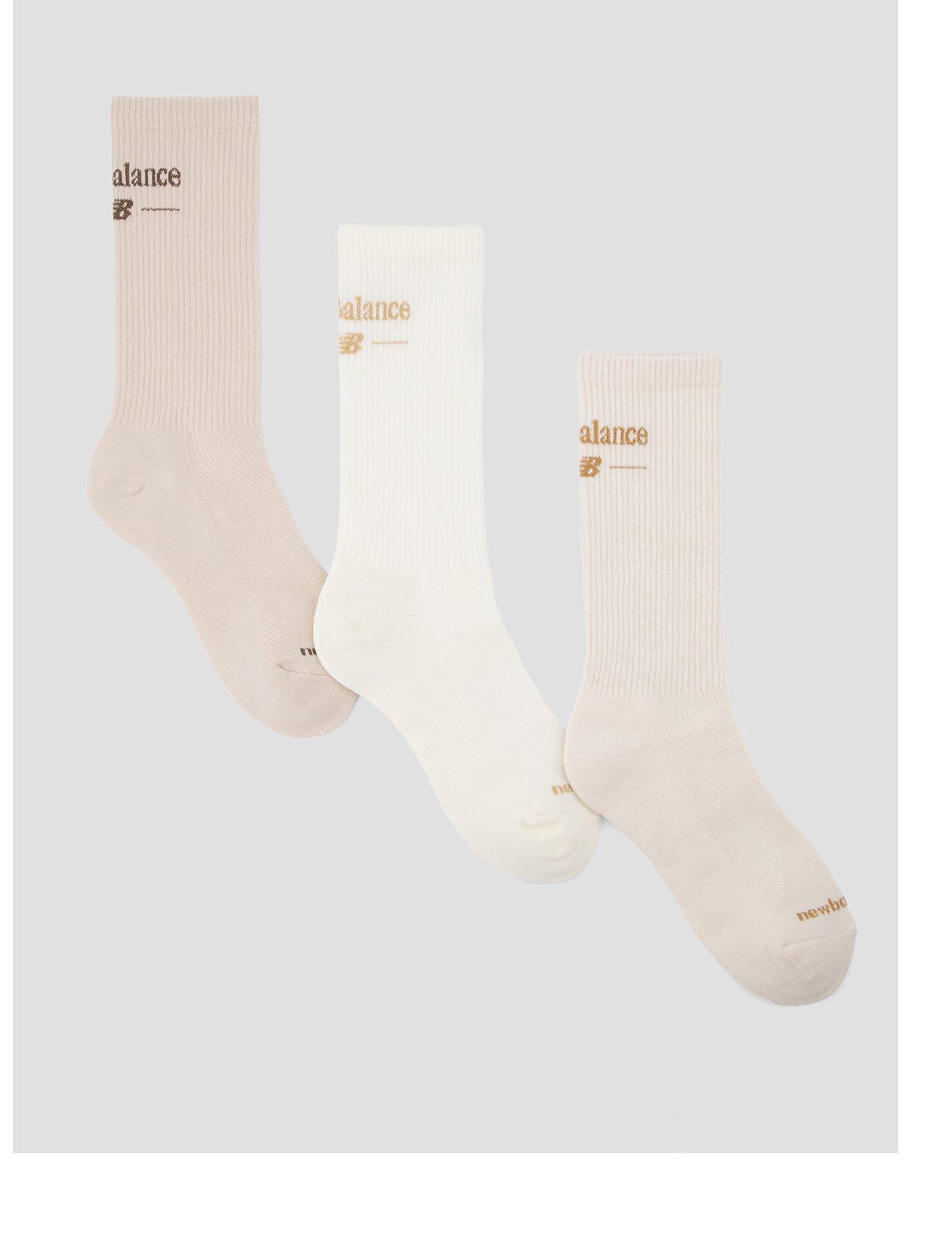 New Balance Back Script Crew Socks 3 Pack - Multi