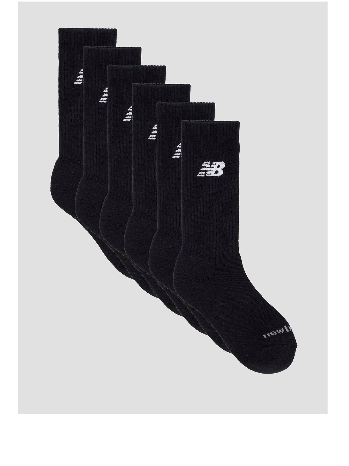 New Balance Everyday Crew Socks 6 Pack - Black