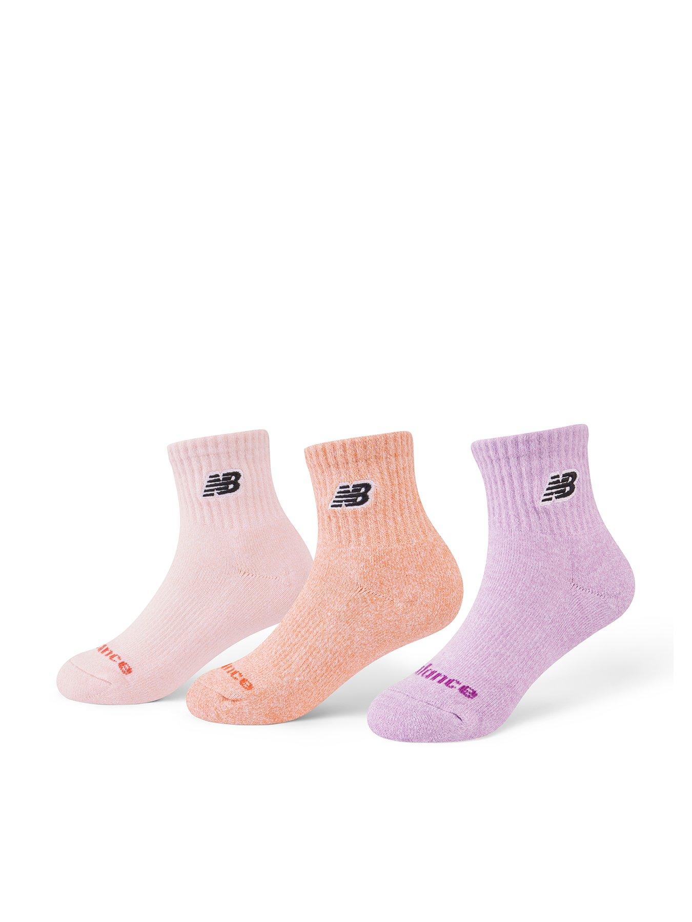 New Balance Kids Patch Logo Seasonal Ankle Socks 3 Pack - Multi