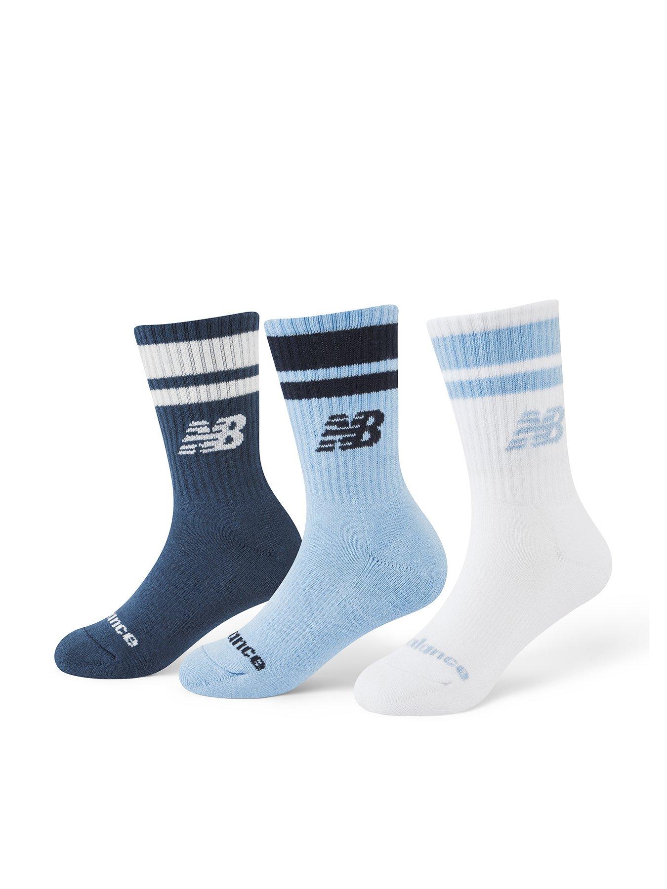 New Balance Kids Everyday Stripe Seasonal Midcalf Socks 3 Pack - Blue