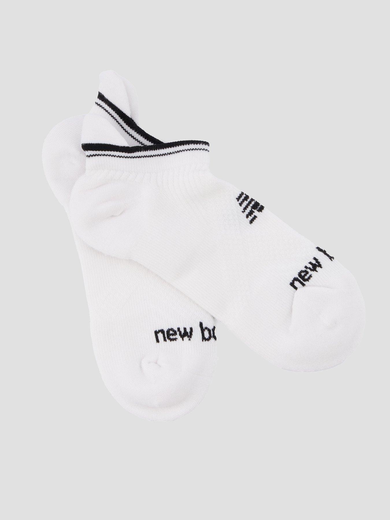 Image 2 of 3 of New Balance Run Repreve No Show Tab Socks 3 Pack - White