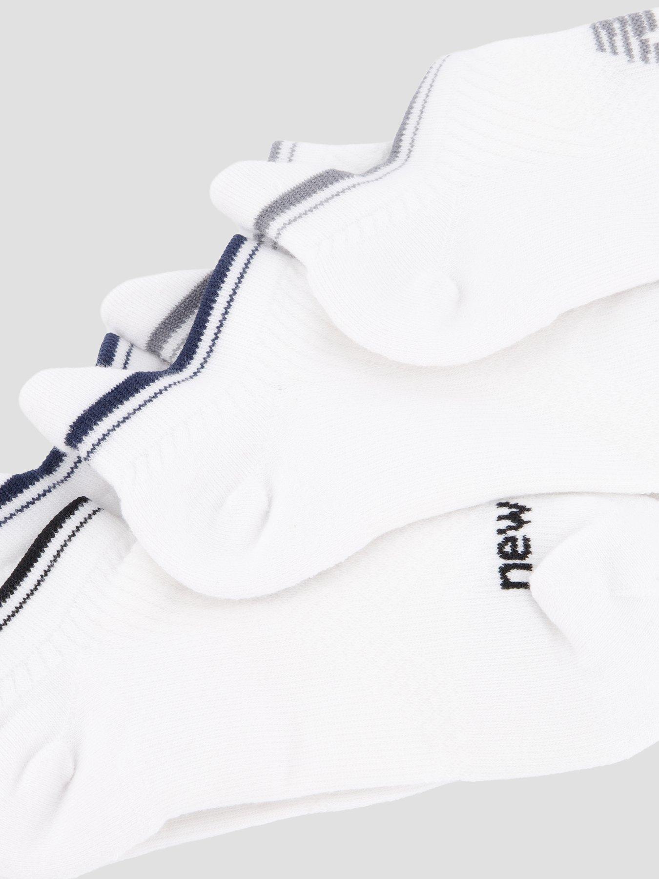 Image 3 of 3 of New Balance Run Repreve No Show Tab Socks 3 Pack - White