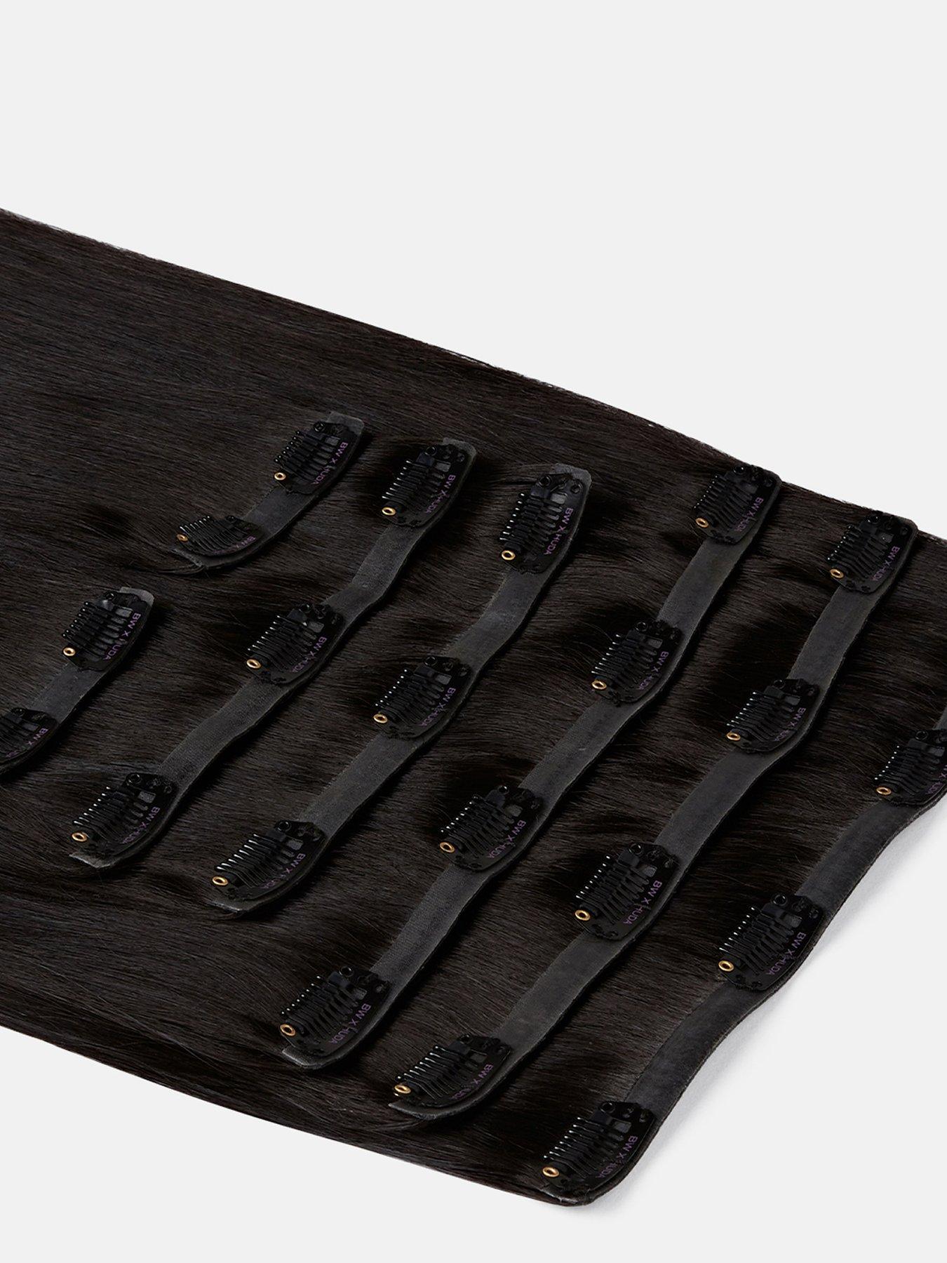 Beauty Works x Huda BARELY THERE Clip ins 18" Midnight Kohl