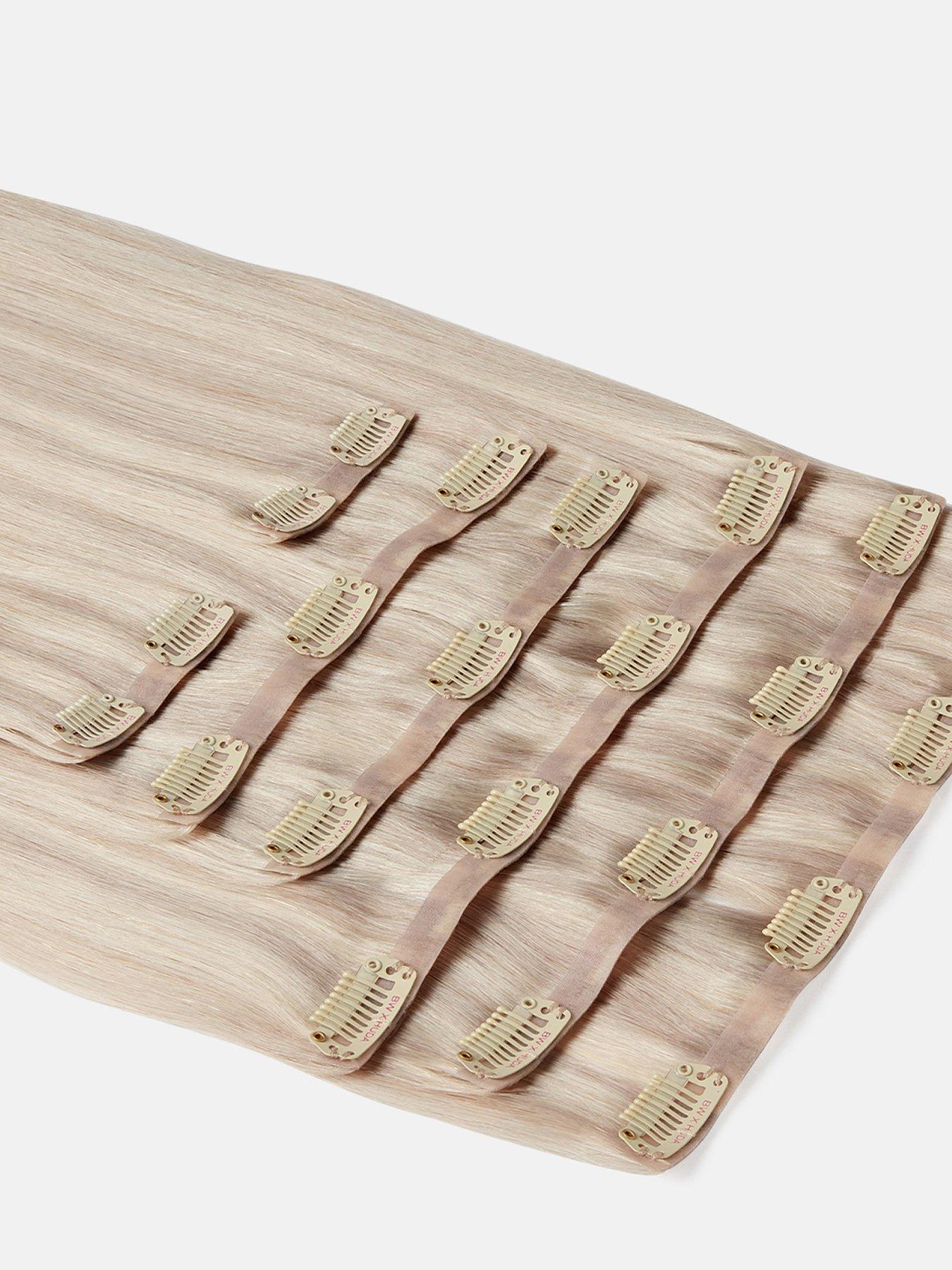 Beauty Works x Huda BARELY THERE Clip ins 20" Iced Blonde