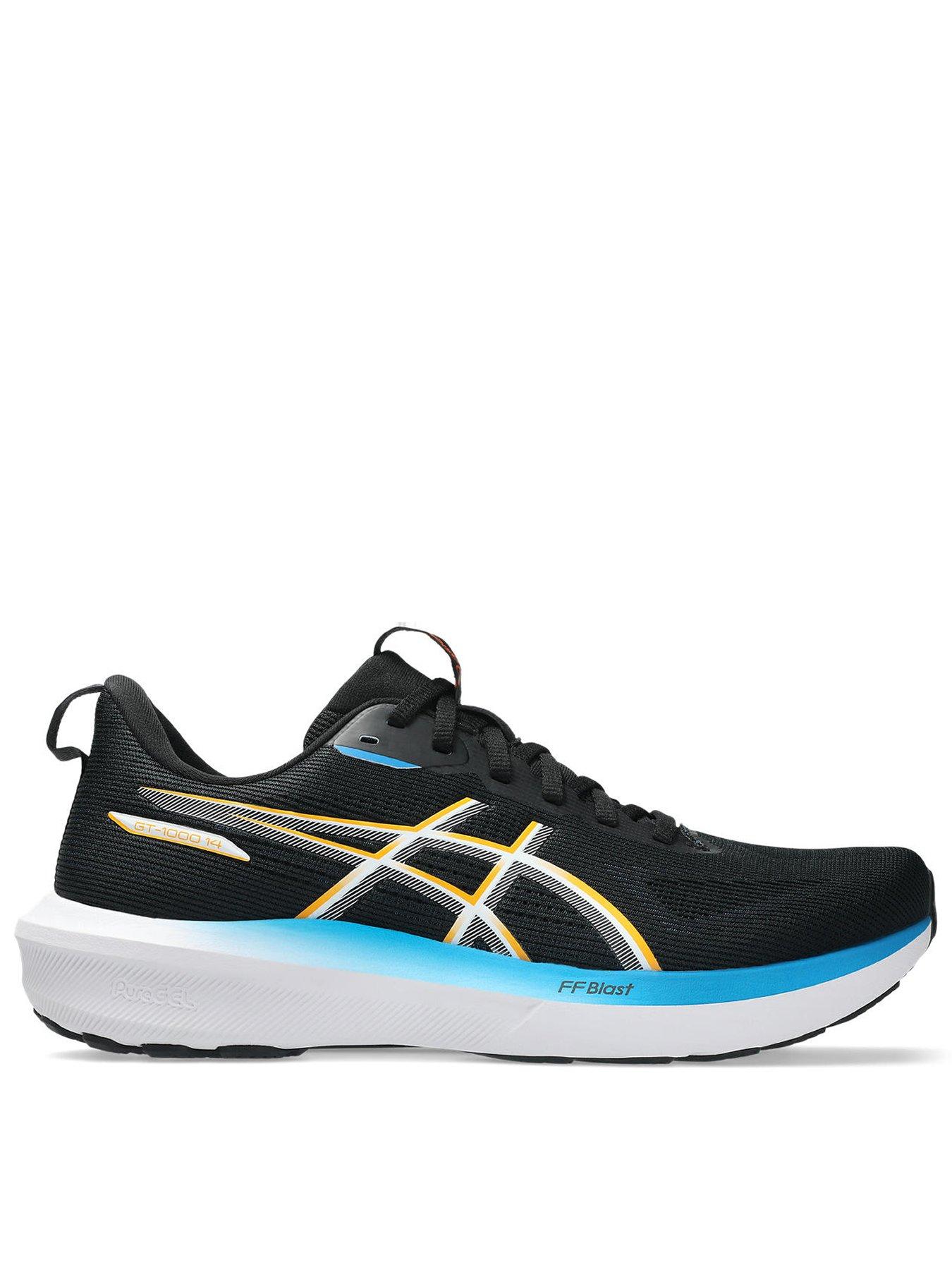 Asics Mens Running Gt-1000 14 Trainers - Black/orange