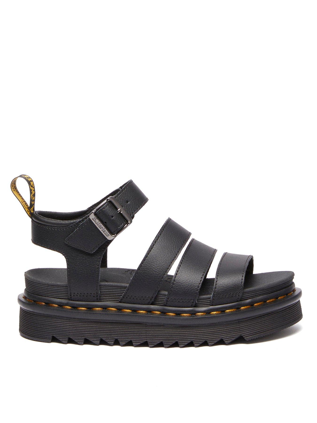 Dr Martens Blaire Athena Leather Sandals - Black