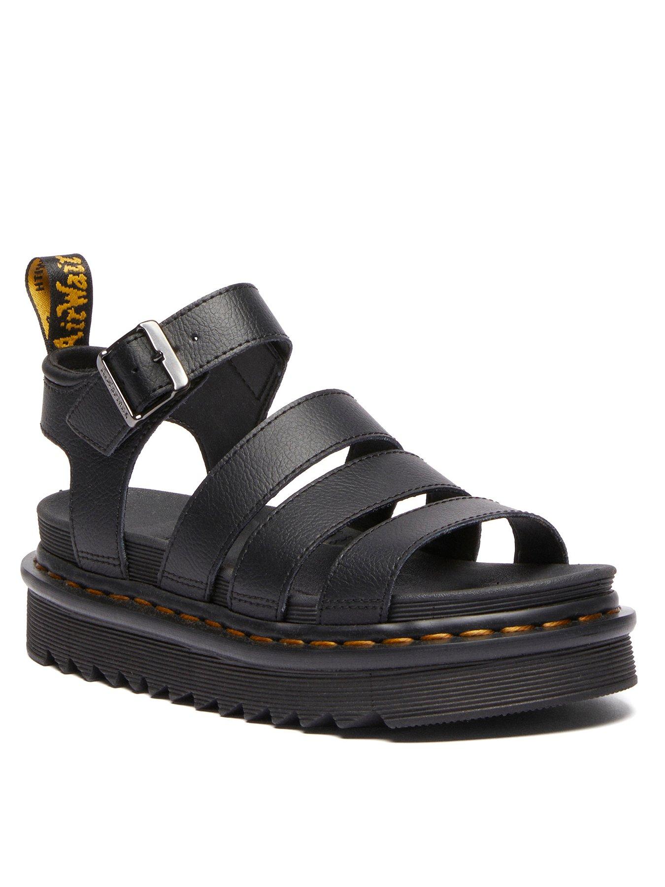 Image 2 of 7 of Dr Martens Blaire Athena Leather Sandals - Black