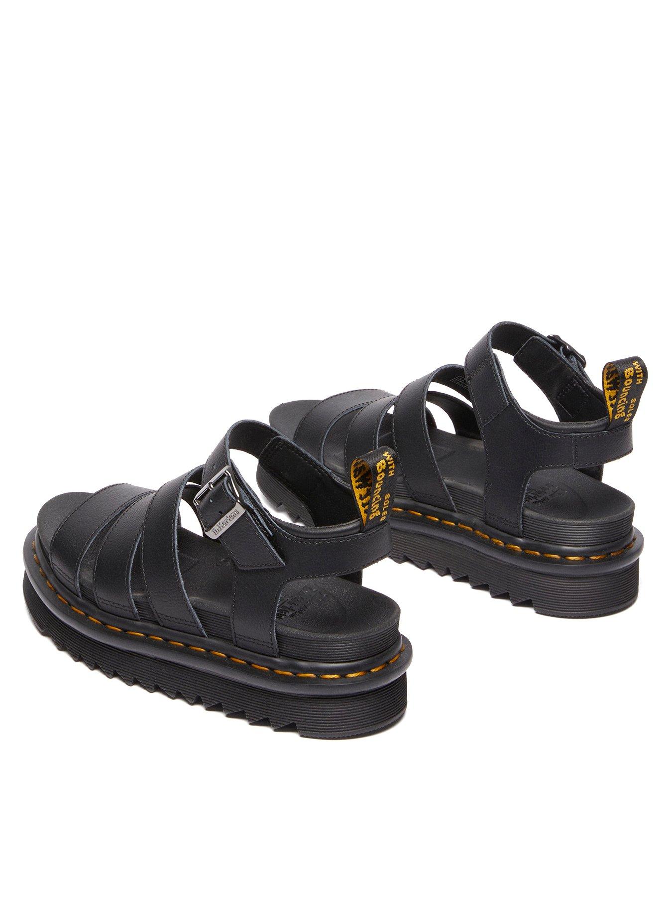 Image 3 of 7 of Dr Martens Blaire Athena Leather Sandals - Black