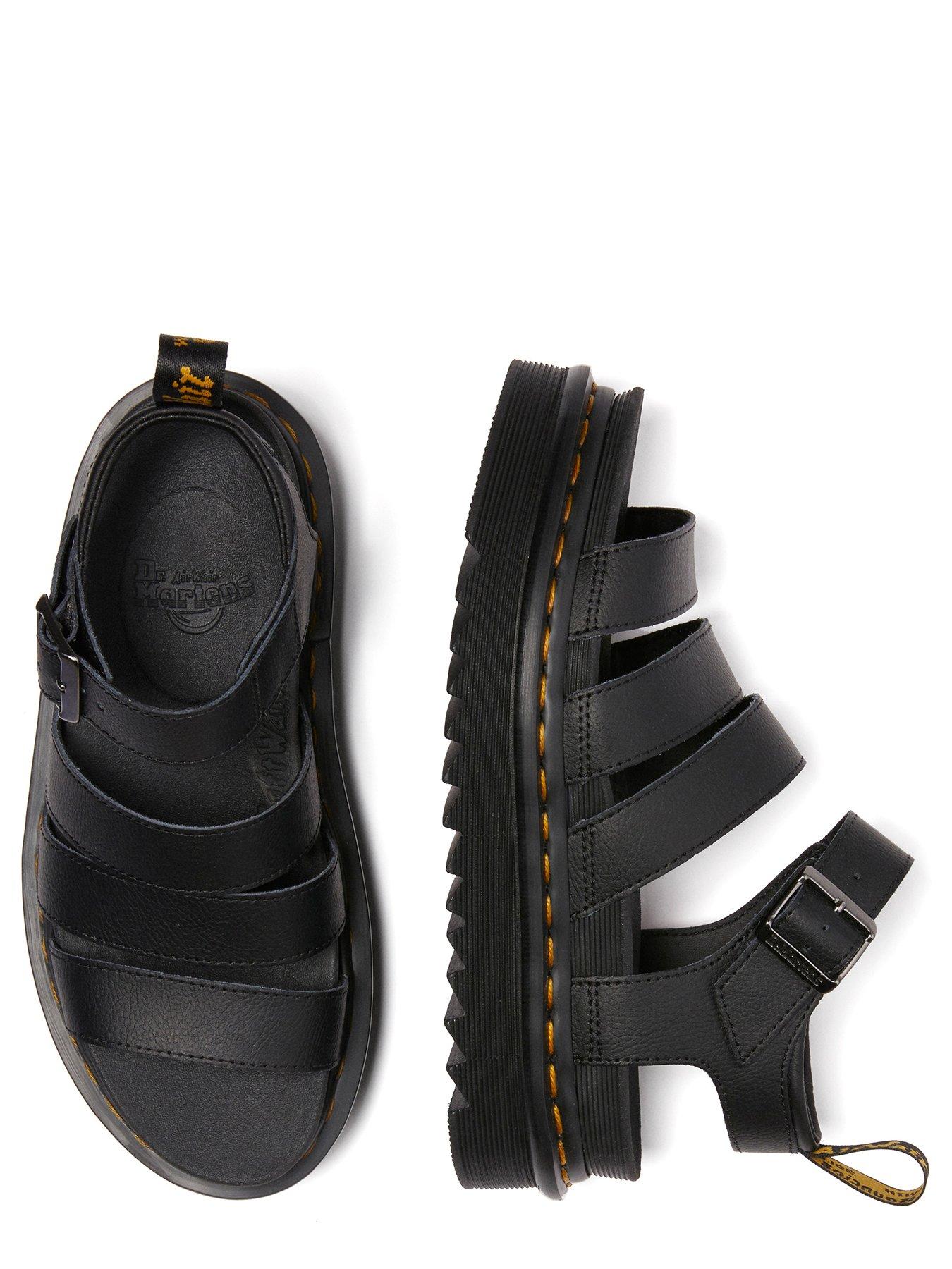 Image 4 of 7 of Dr Martens Blaire Athena Leather Sandals - Black