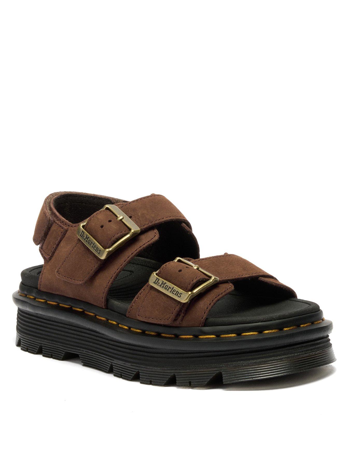 Image 2 of 7 of Dr Martens Zebzag Platform Sandals - Sepia Brown Tumbled Nubuck