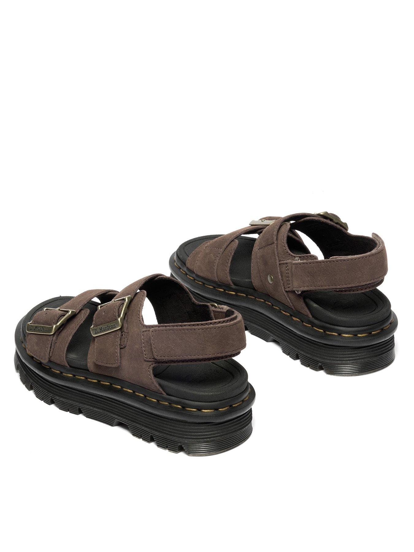 Image 3 of 7 of Dr Martens Zebzag Platform Sandals - Sepia Brown Tumbled Nubuck