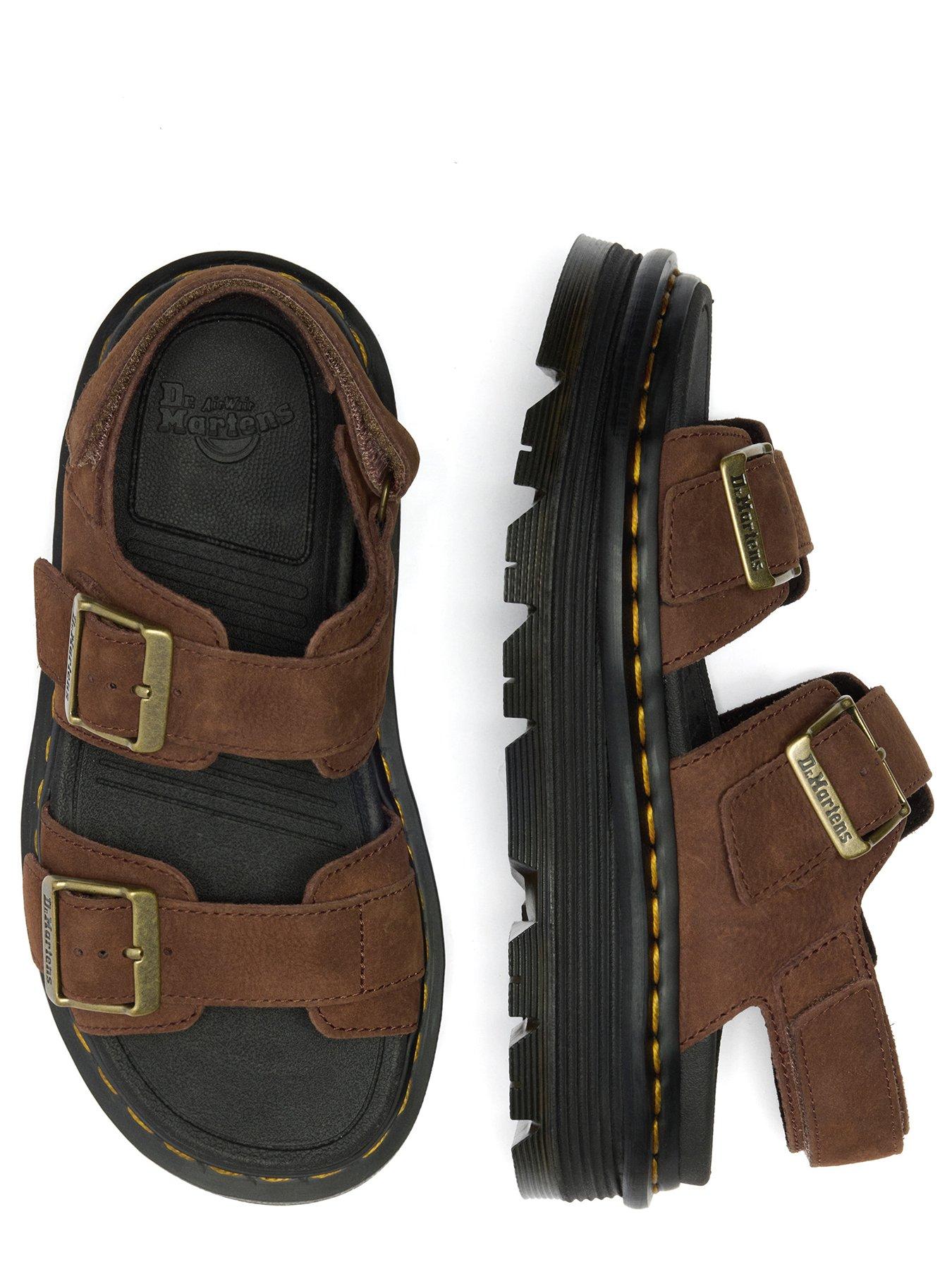 Image 4 of 7 of Dr Martens Zebzag Platform Sandals - Sepia Brown Tumbled Nubuck