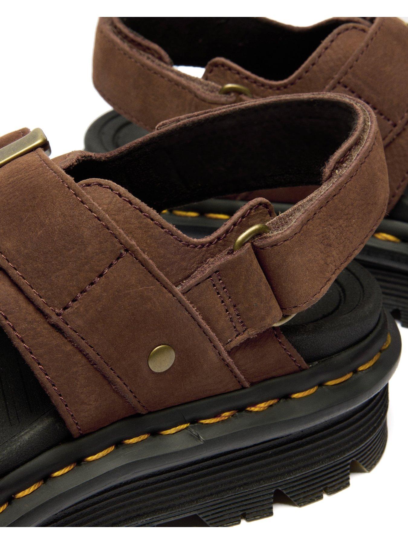 Image 7 of 7 of Dr Martens Zebzag Platform Sandals - Sepia Brown Tumbled Nubuck